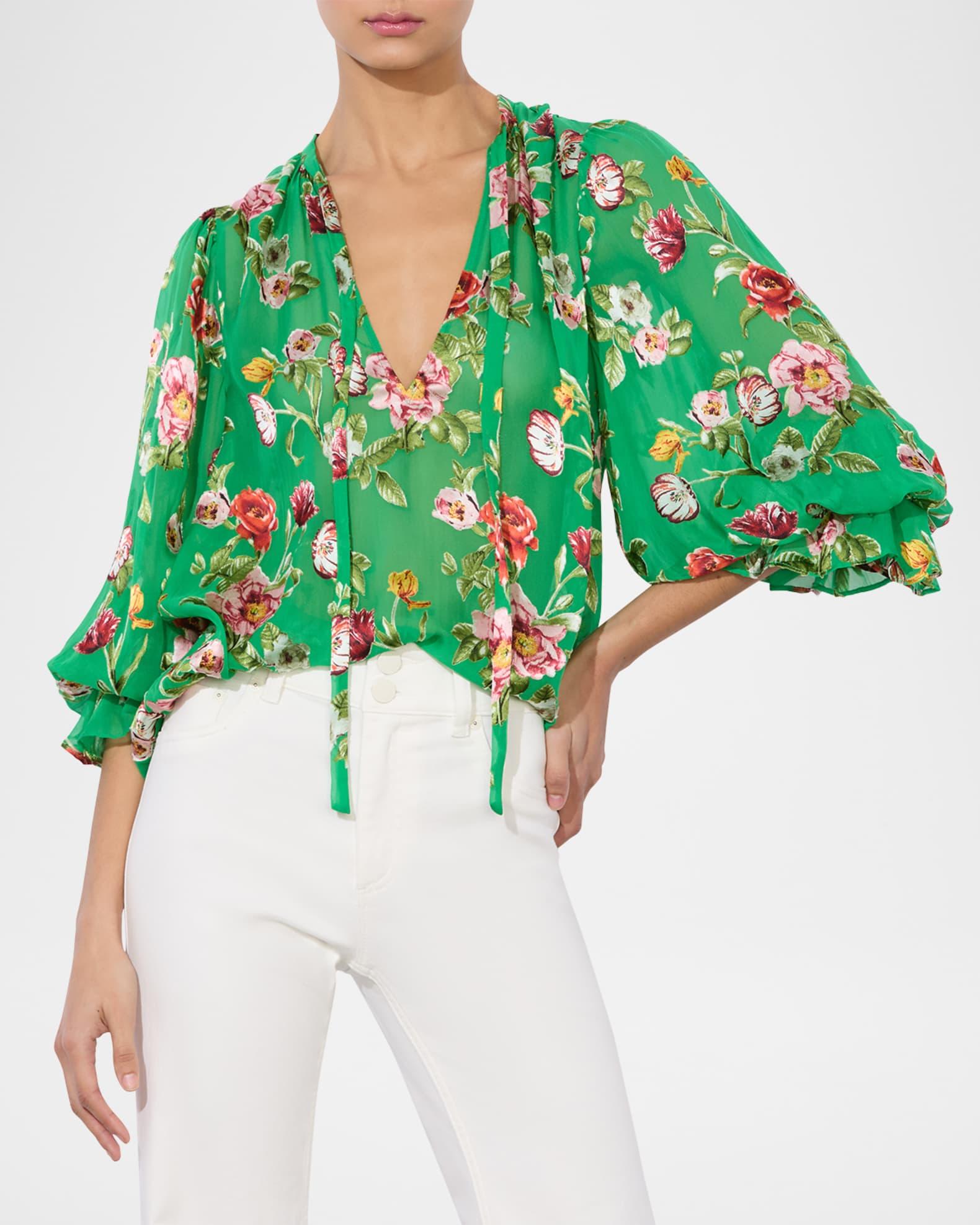 Moranne Tie-Neck Blouse Product Image