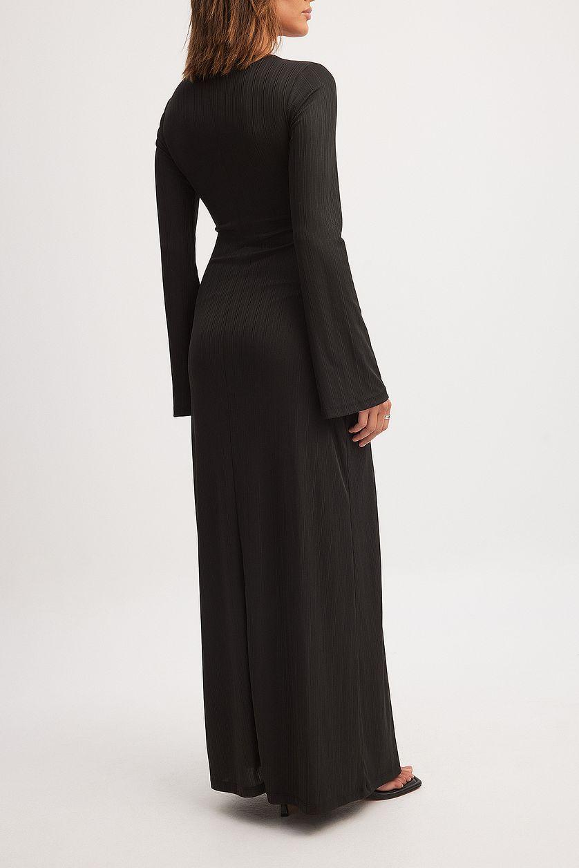 Ribbed Maxi Dress Grey Product Image