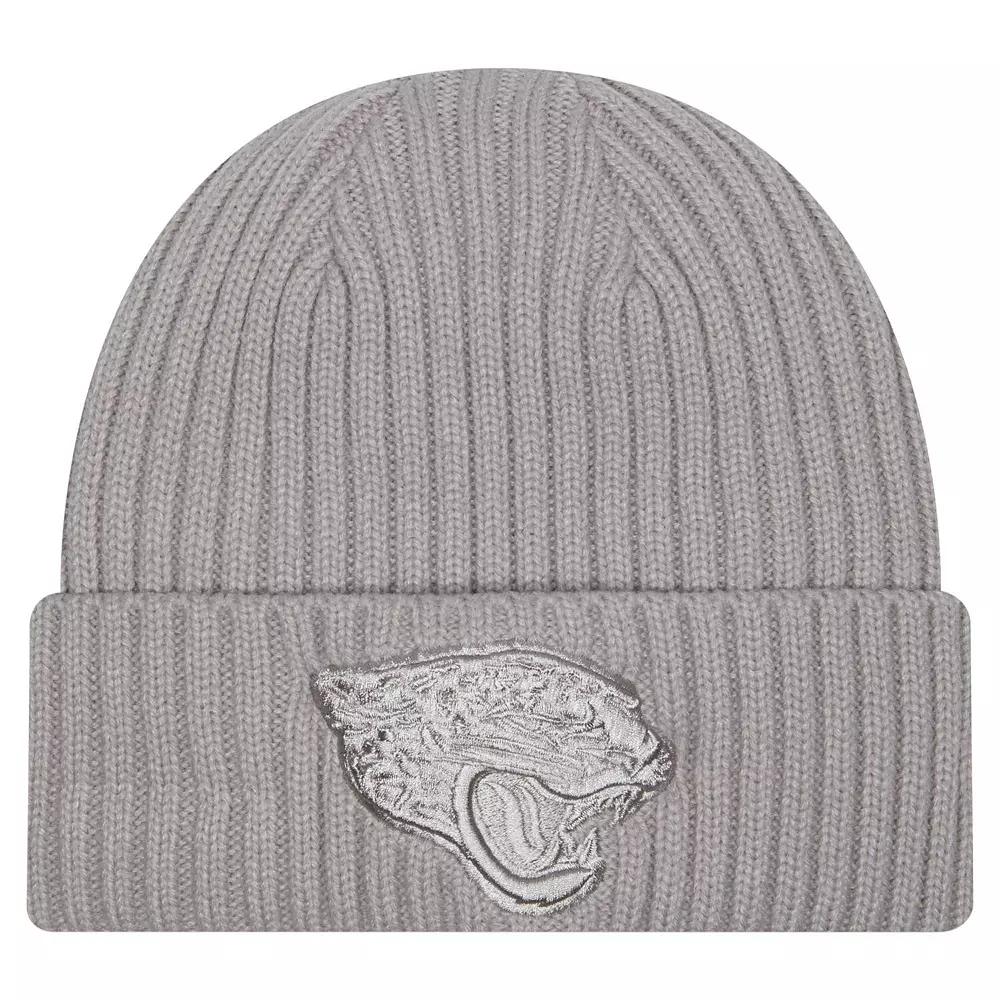 Men's New Era Gray Jacksonville Jaguars Color Pack Cuffed Knit Hat, Grey Product Image