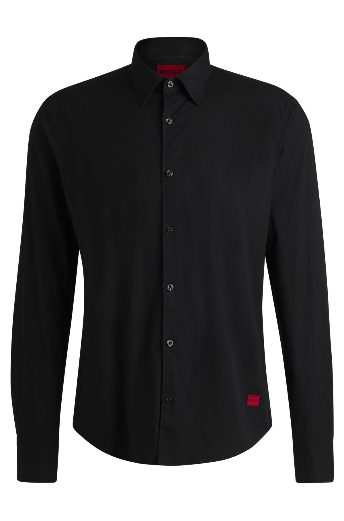 Slim-fit shirt in stretch-cotton canvas Product Image