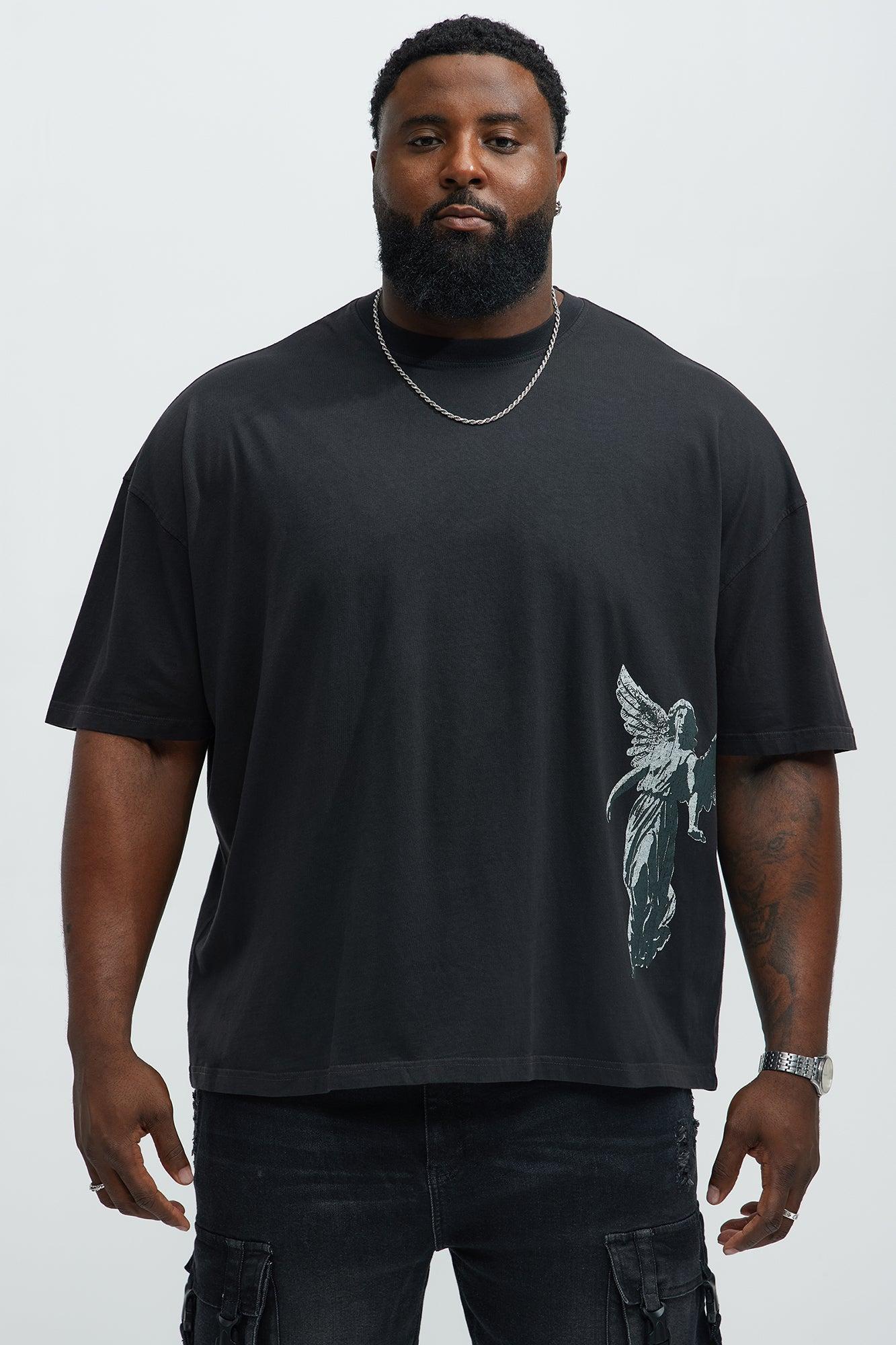 Spread Light Oversized Short Sleeve Tee - Black Wash Male Product Image