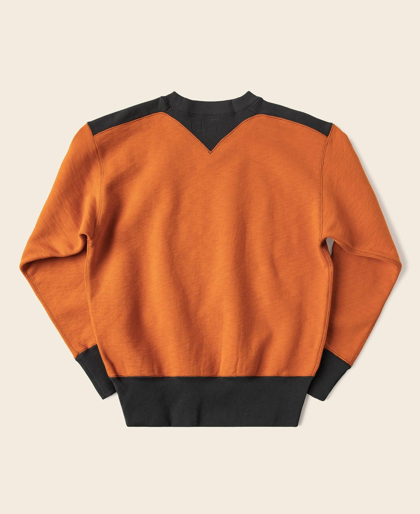 V-Inset Two-Tone Sweatshirt - Orange Product Image