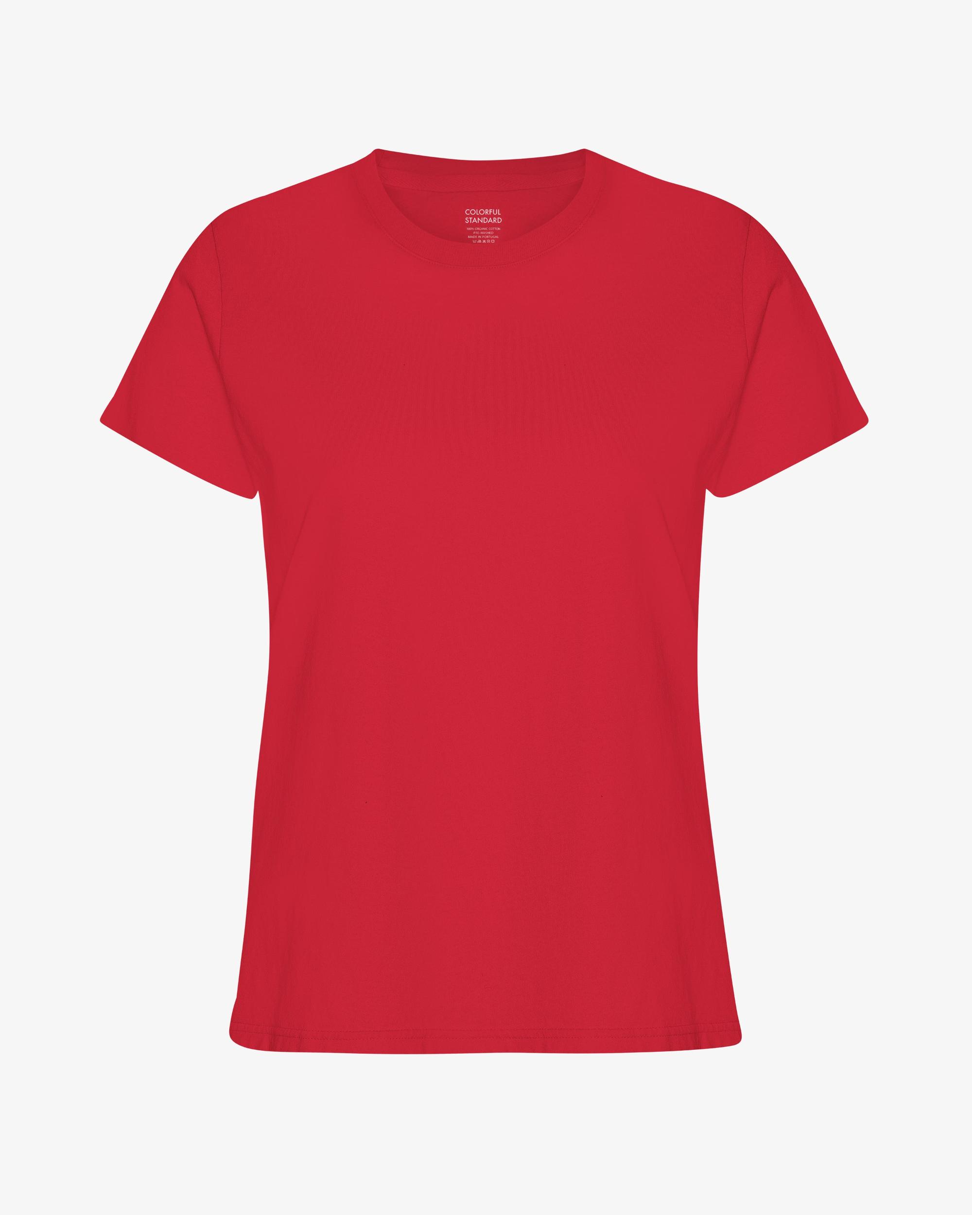 Women Light Organic Tee - Red Tangerine Product Image
