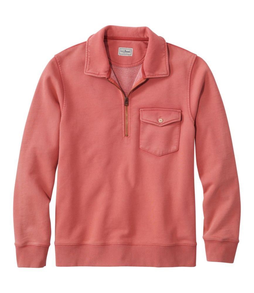 Men's Sunwashed Sweatshirt, Quarter-Zip Polo, Long-Sleeve Product Image