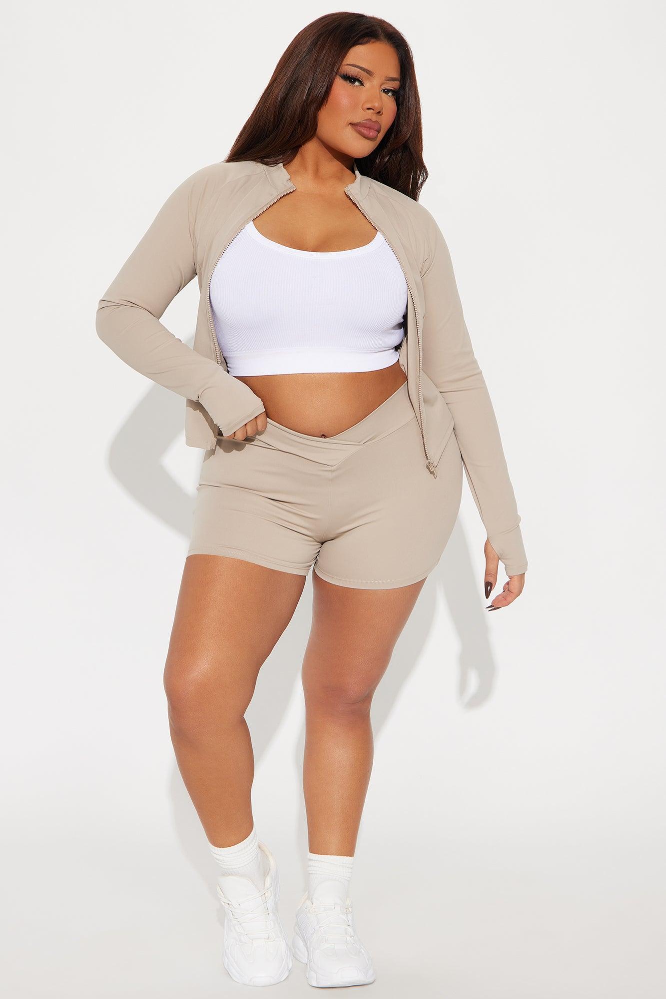 Stay Snatched Active Short - Taupe Product Image