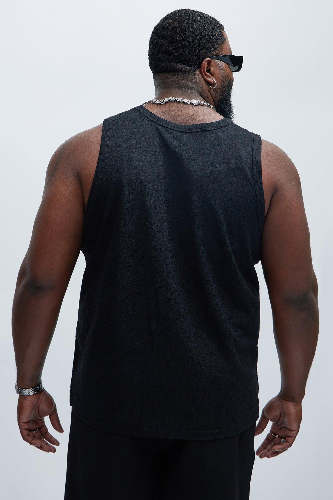 Henrik Textured Tank - Black Product Image