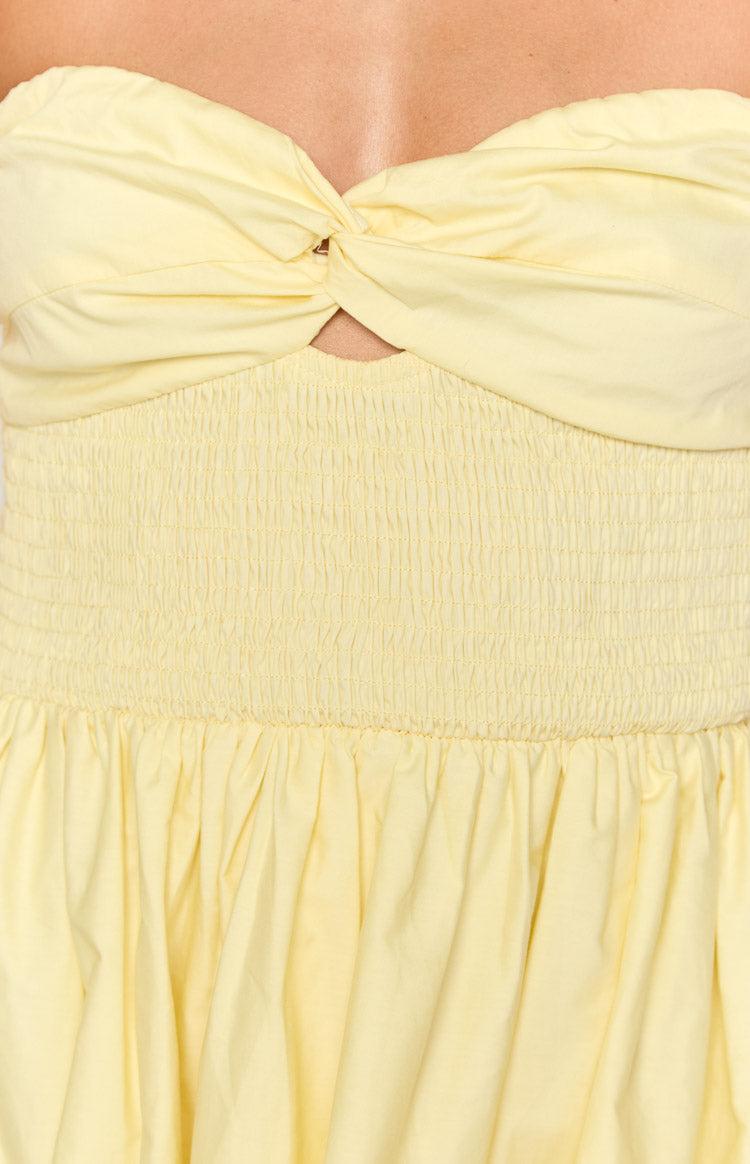 Matilda Yellow Mini Dress Girls Product Image