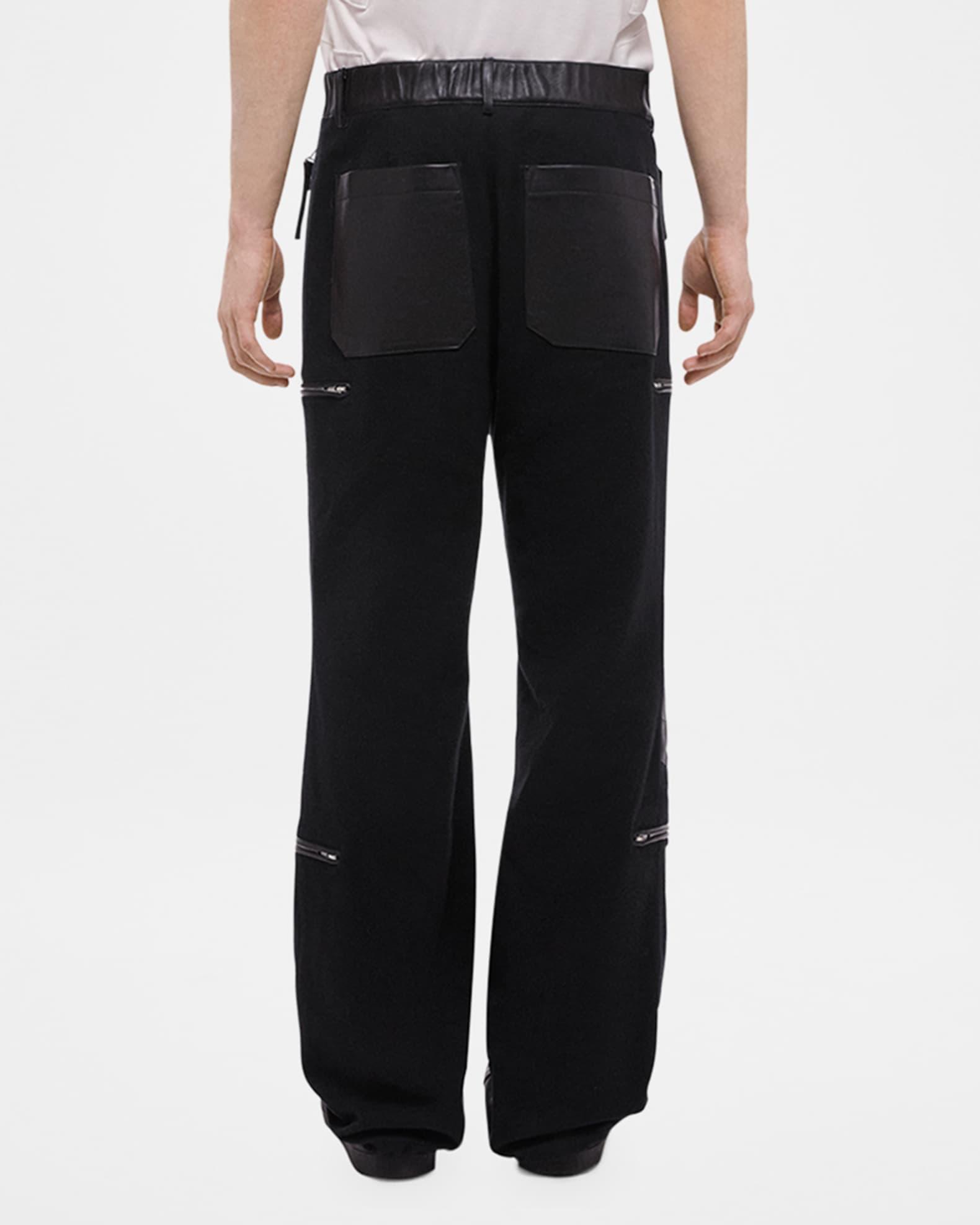 Men's Work Pants with Leather Patches Product Image