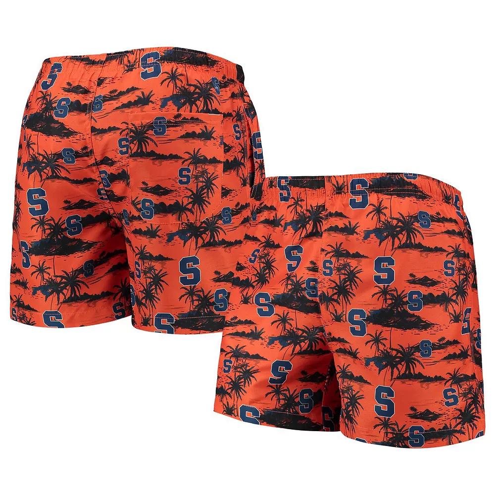 Men's FOCO Orange Syracuse Orange Island Palm Swim Trunks, Size: 2XL Product Image