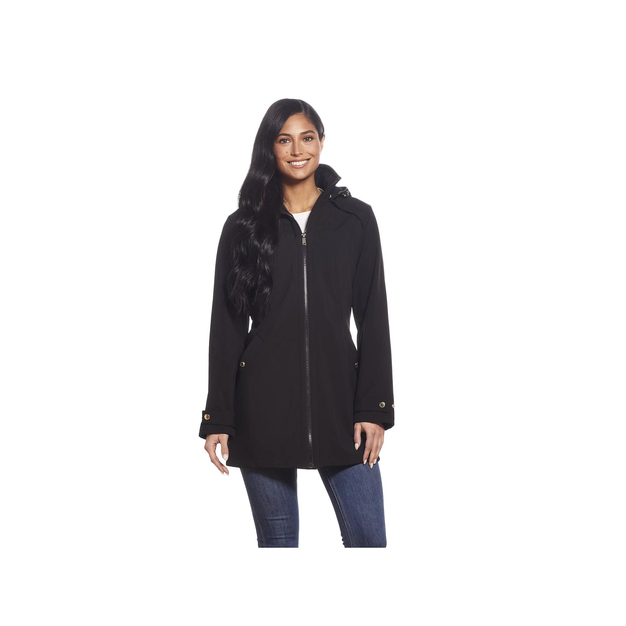 Women's Gallery Hooded Soft-Shell Jacket, Size: Large, Black Product Image