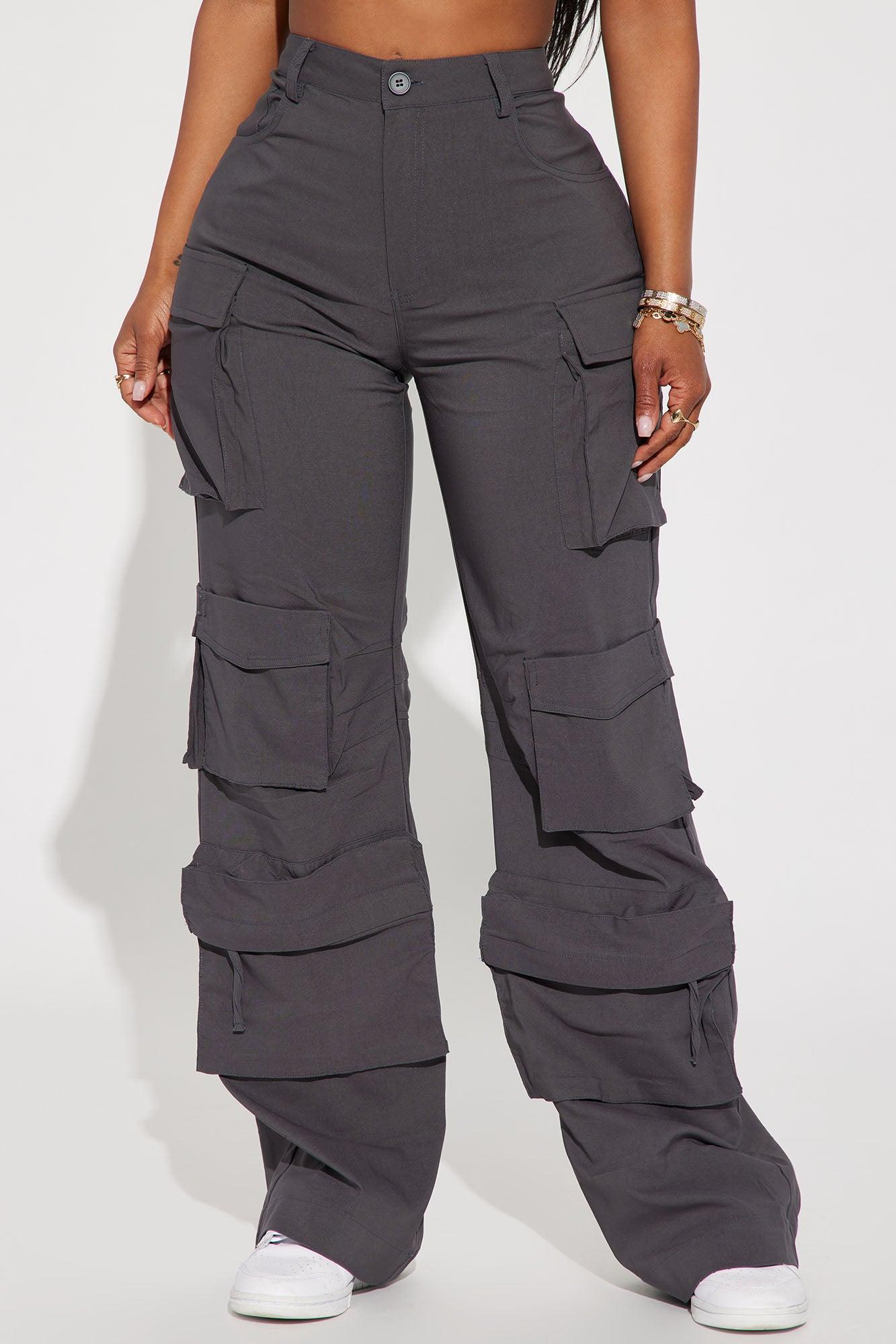Walk On By Cargo Pant - Charcoal Product Image