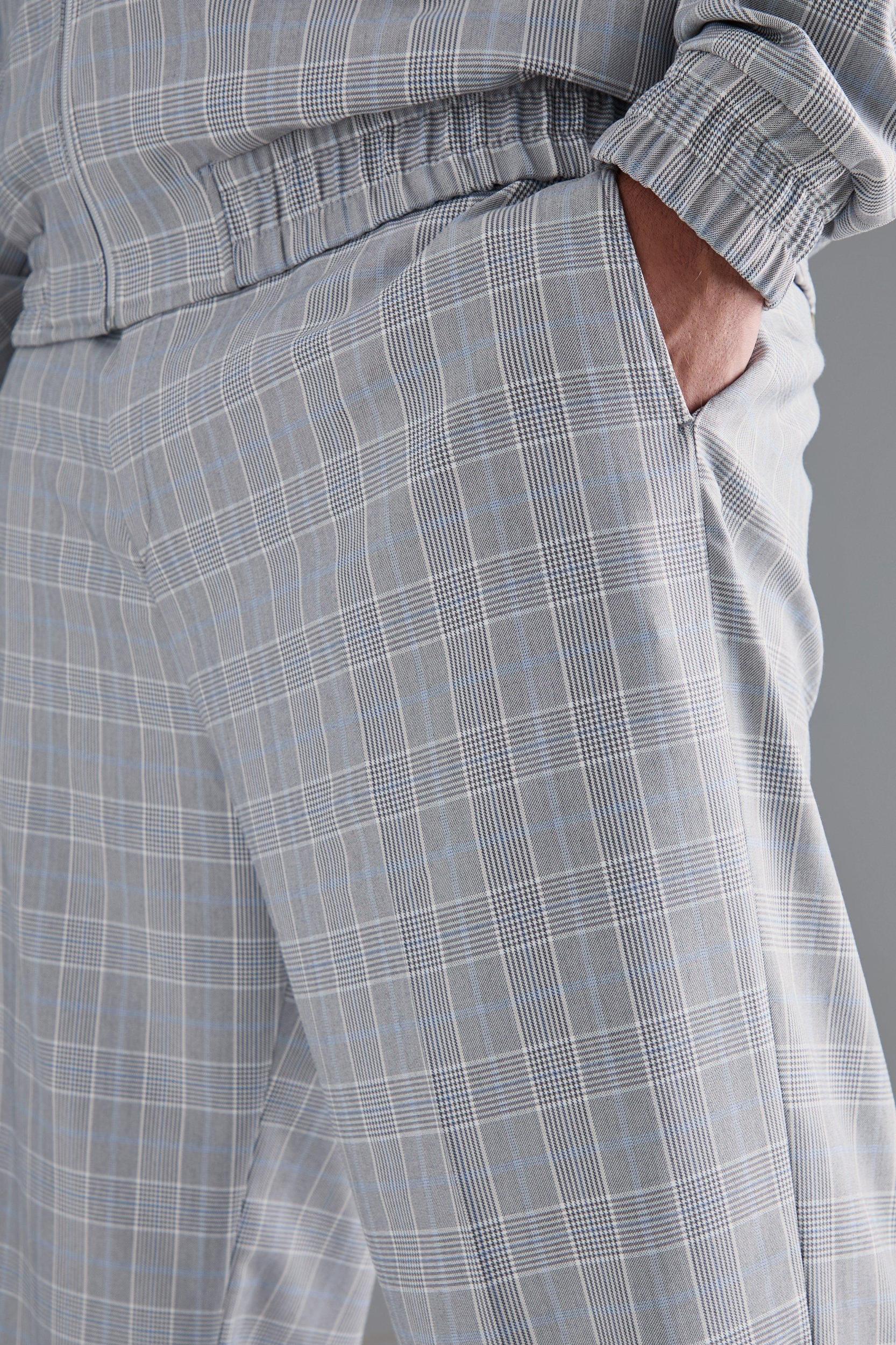 Plus Plaid Tailored Wide Leg Pants | boohooMAN USA Product Image