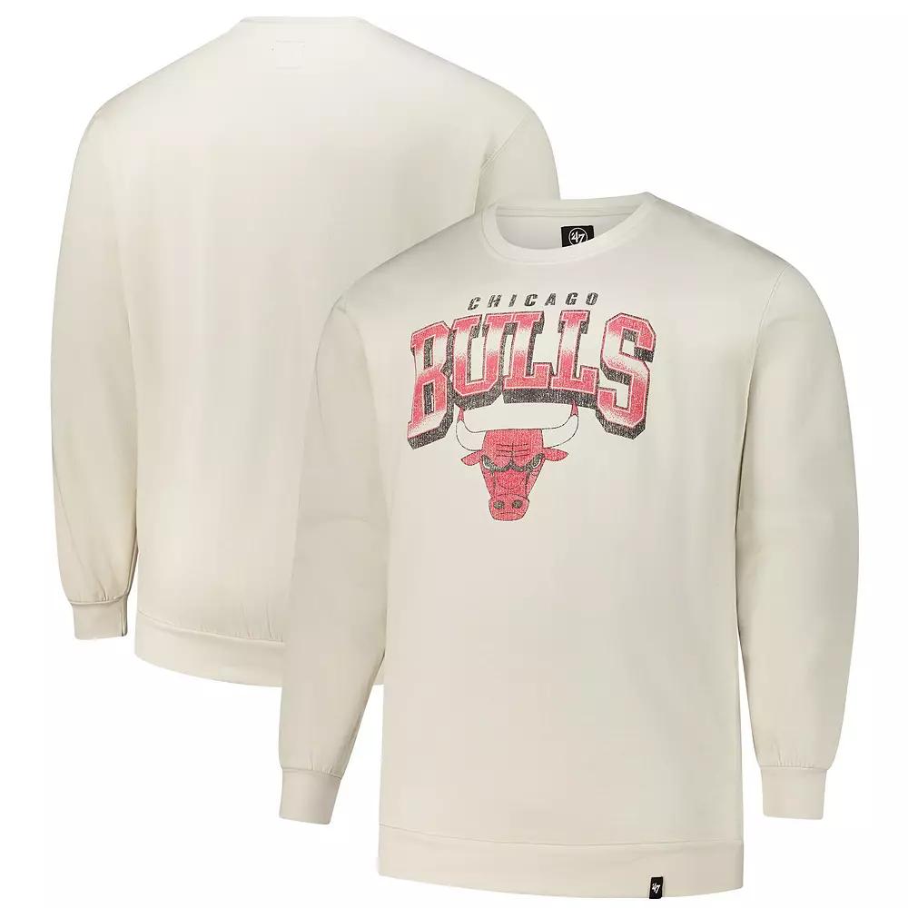 Men's '47 Cream Chicago Bulls Big & Tall Spotlight Headline Pullover Sweatshirt,  Product Image