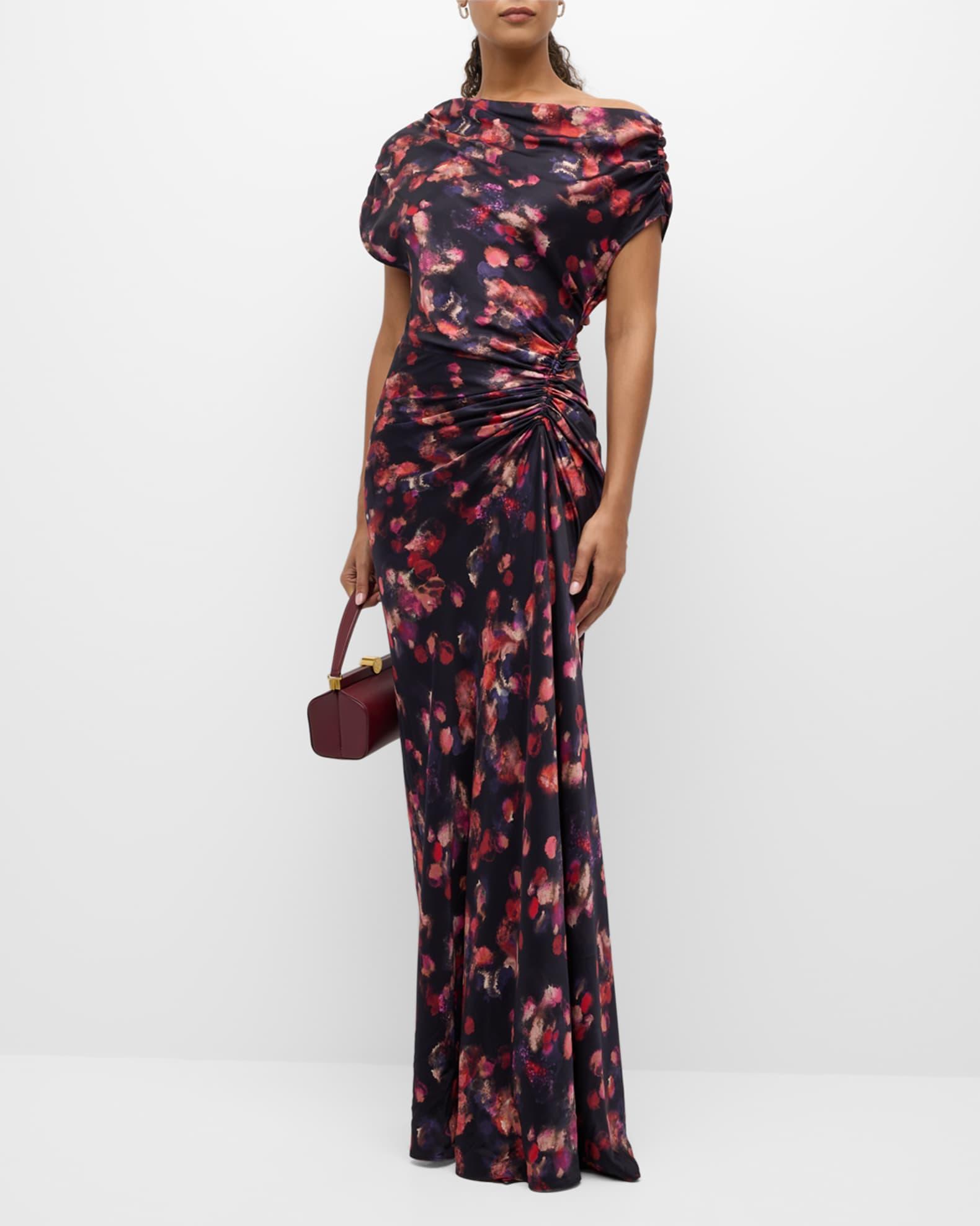 Draped Satin Poppy Gown Product Image