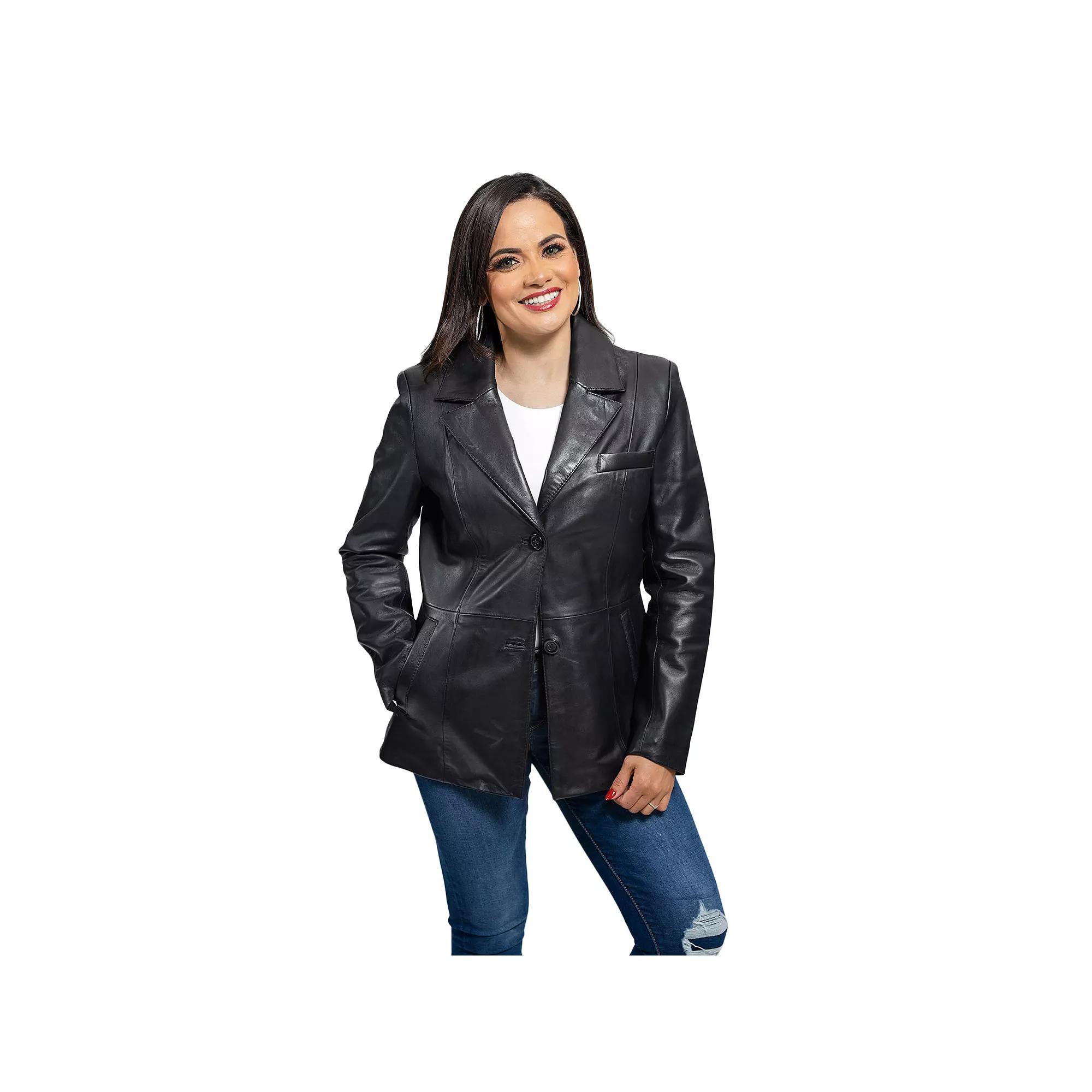 Women's Whet Blu Dahlia Classic Leather Blazer,  Product Image