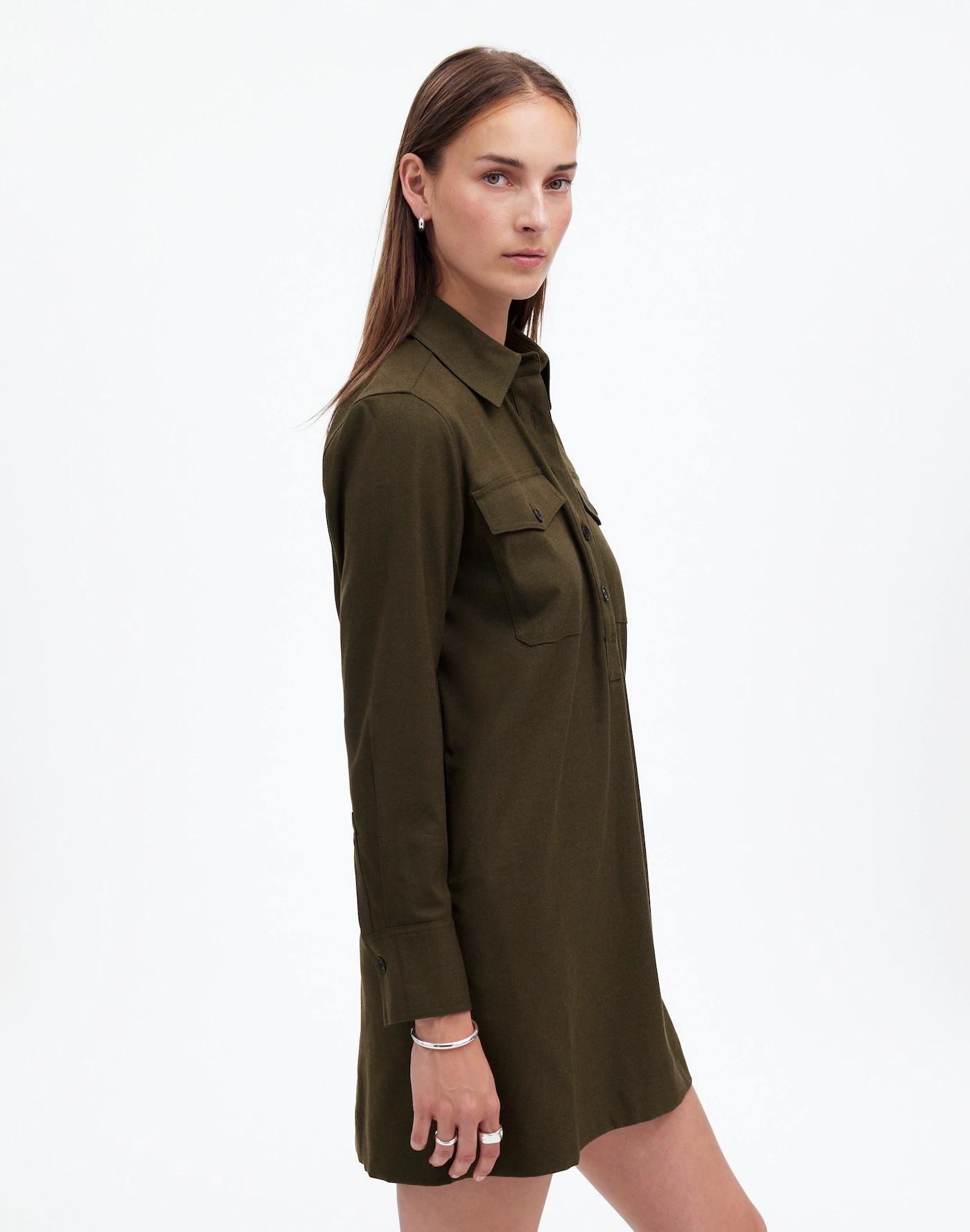 Button-Up Mini Shirtdress Product Image