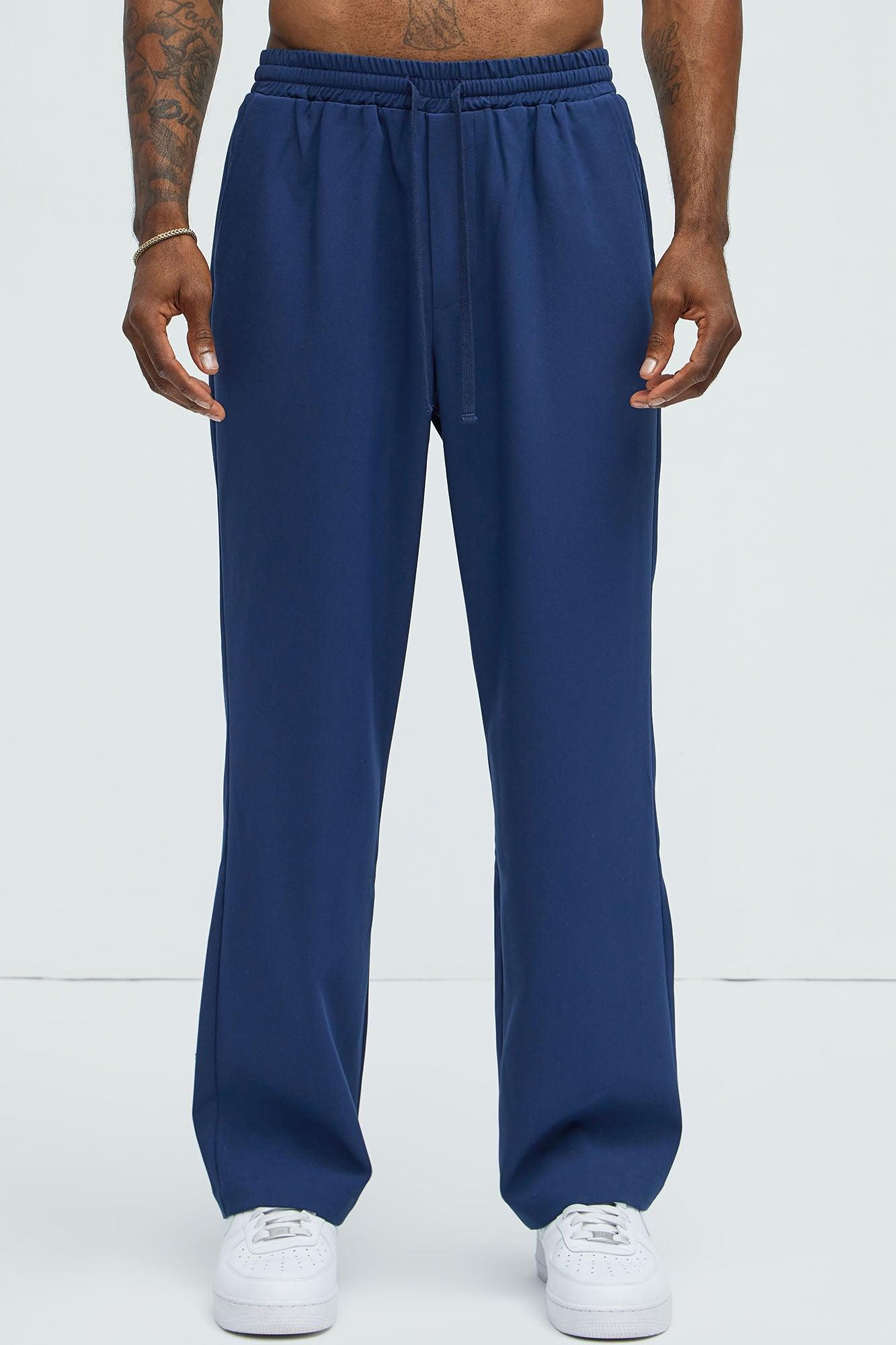 Ronan Straight Trousers - Navy Product Image