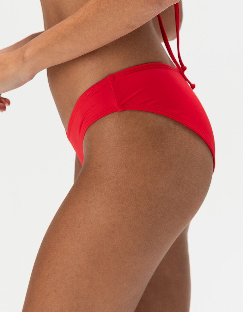 FULL TILT V-Leg Moderate Bikini Bottoms - RED Product Image