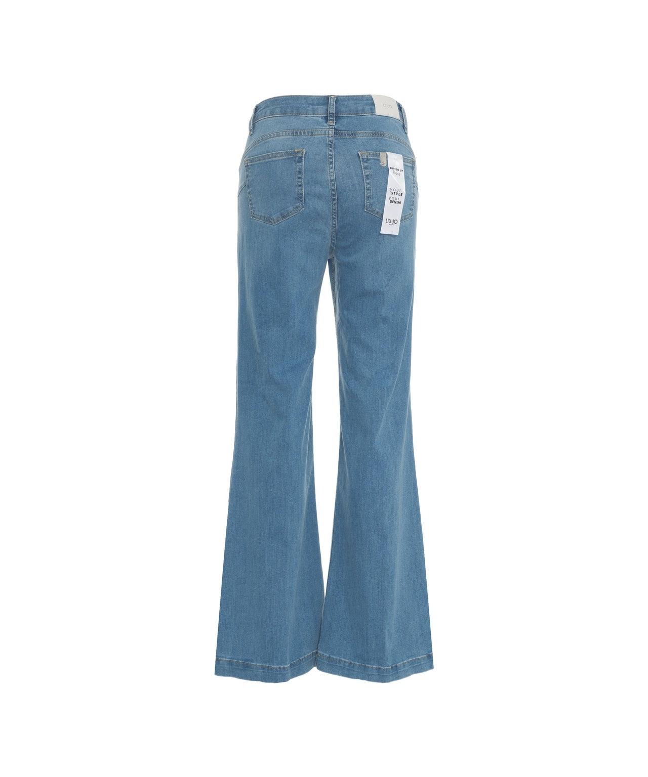 Flared bottom up jeans Product Image
