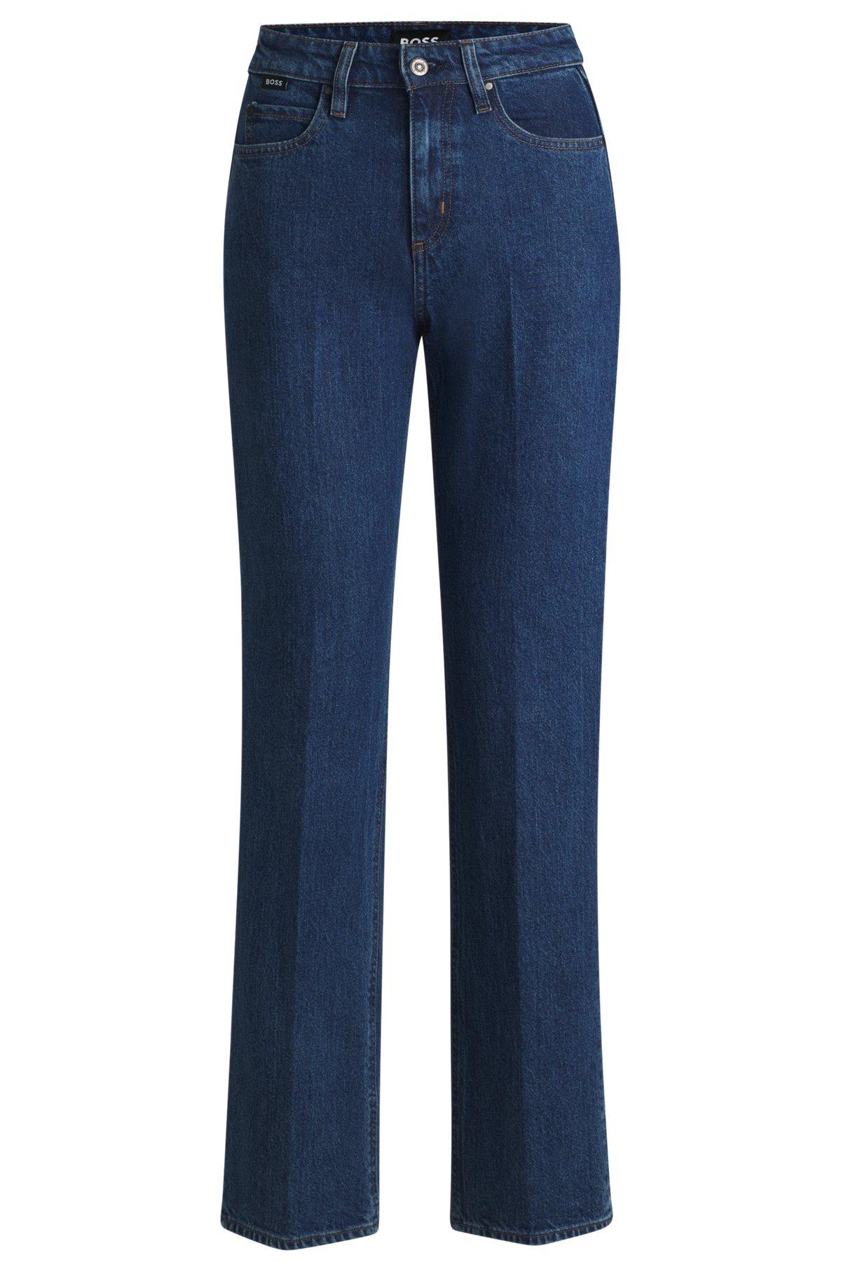 Slim-fit jeans in deep-blue comfort-stretch denim Product Image