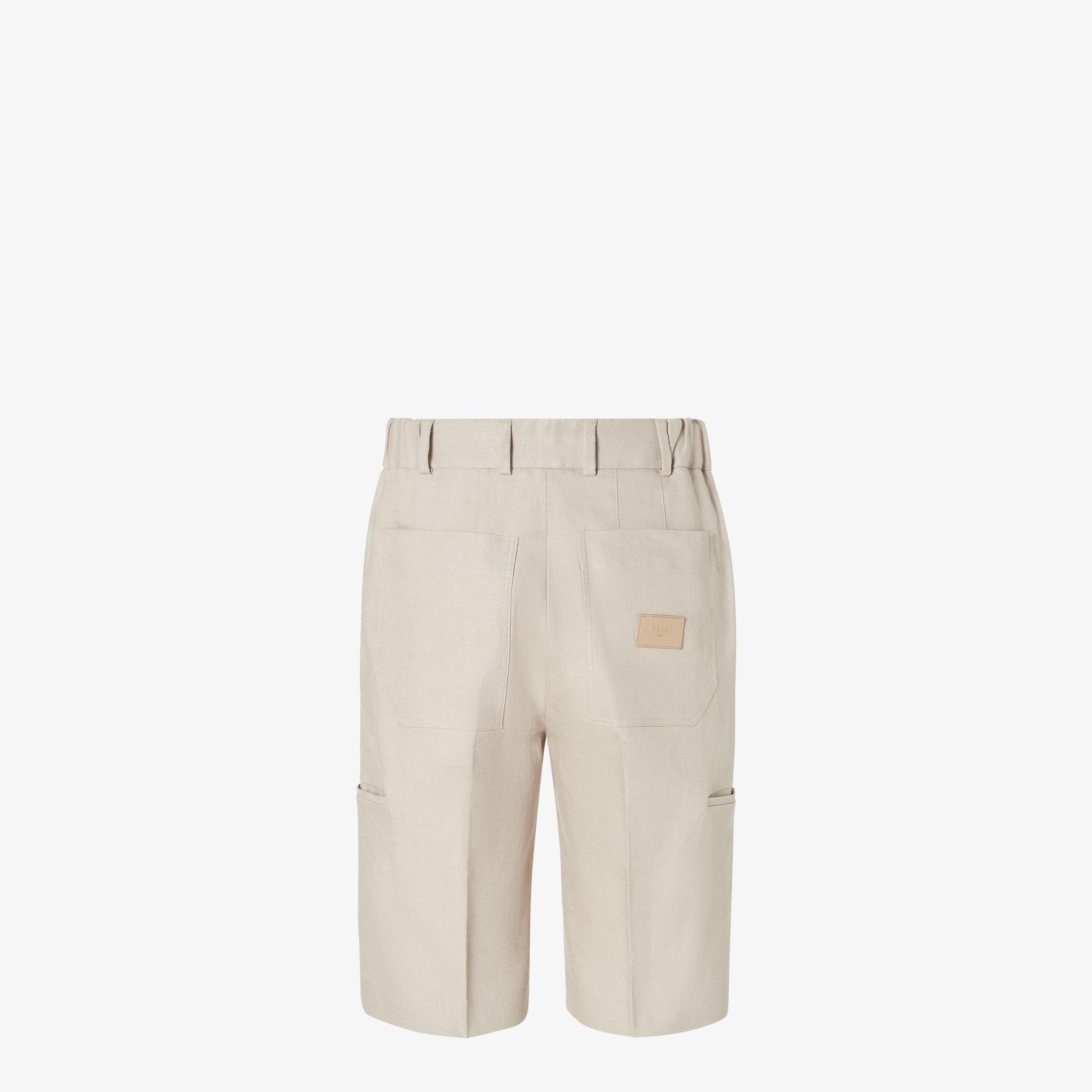 BermudasBeige linen shorts Product Image