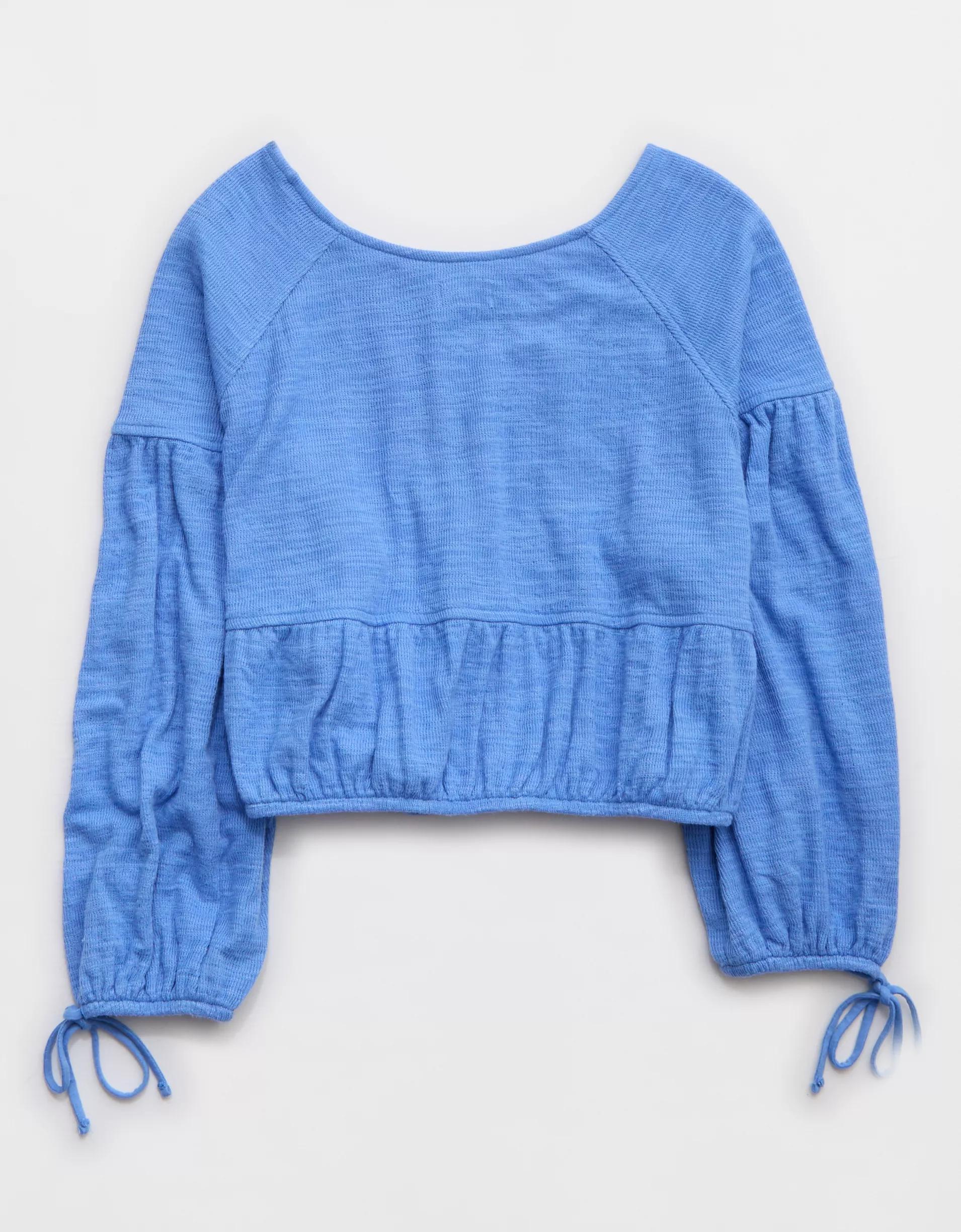 Aerie Endless Summer Cropped Sweatshirt Product Image