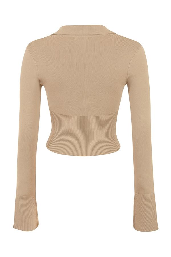Marianne  camel knit top - sale Product Image