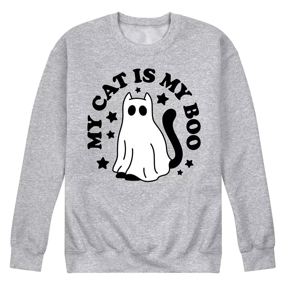 Men's My Cat Is My Boo Fleece Sweatshirt,  Product Image