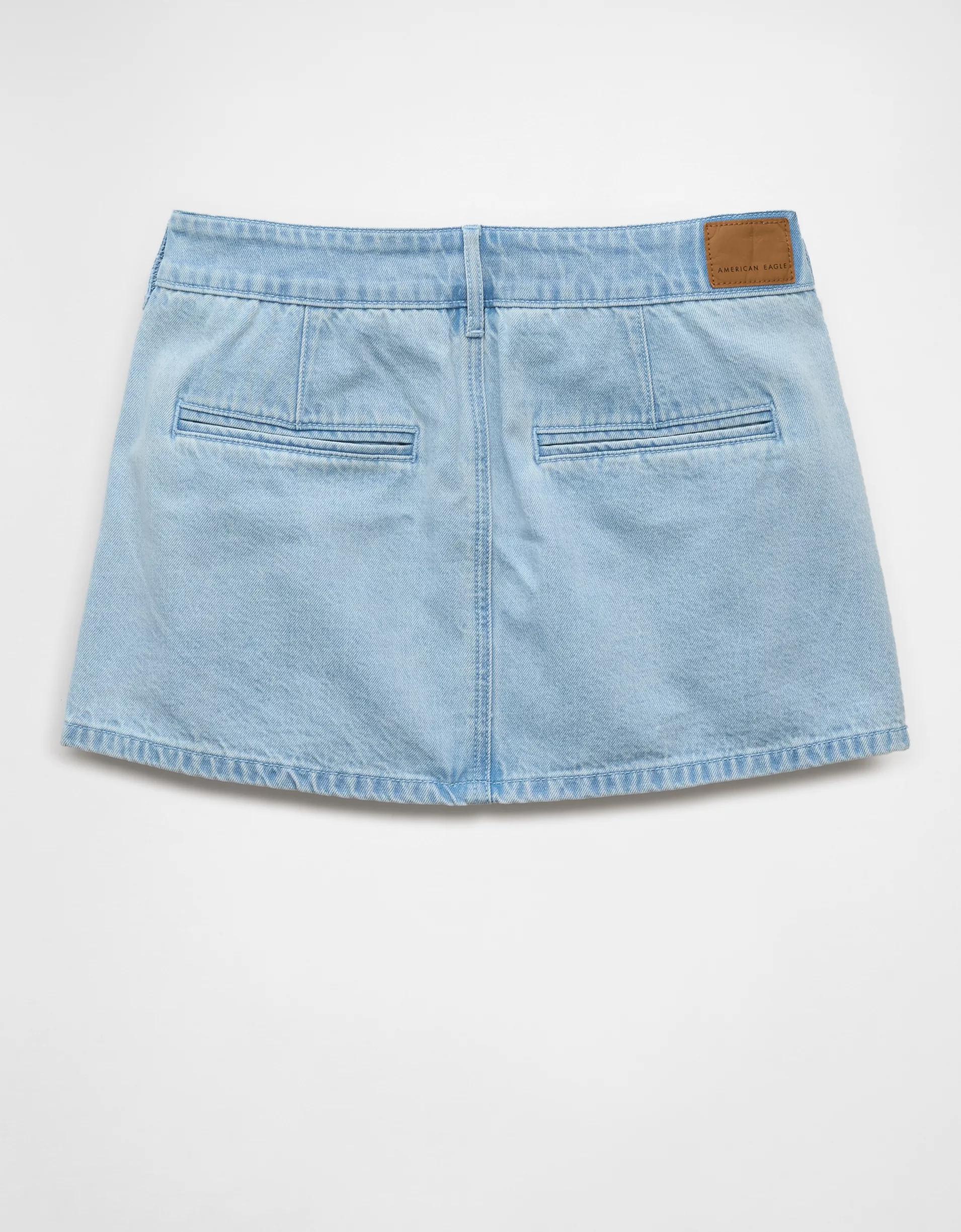 AE Low-Rise Denim Trouser Micro Skort Product Image