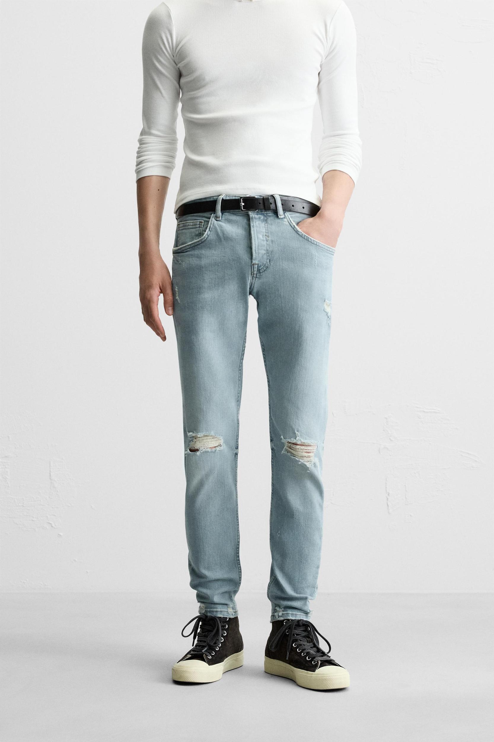 RIPPED SKINNY JEANS Product Image