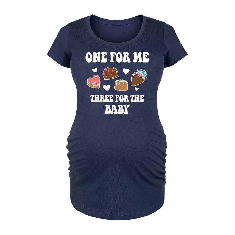 Maternity One For Me Three For Baby Chocolate Graphic Tee, Women's,  Product Image