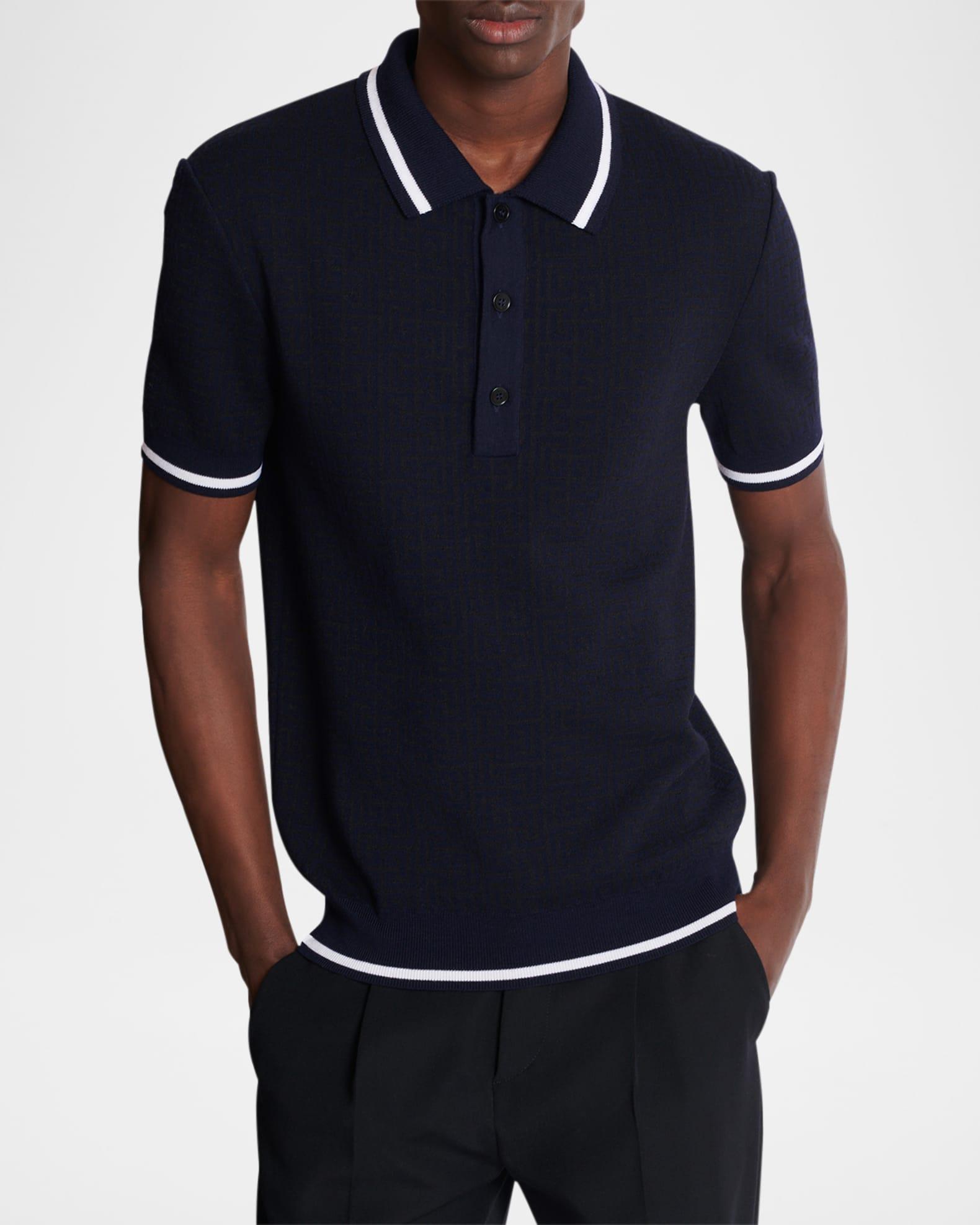 Men's Monogram Knit Polo Shirt Product Image