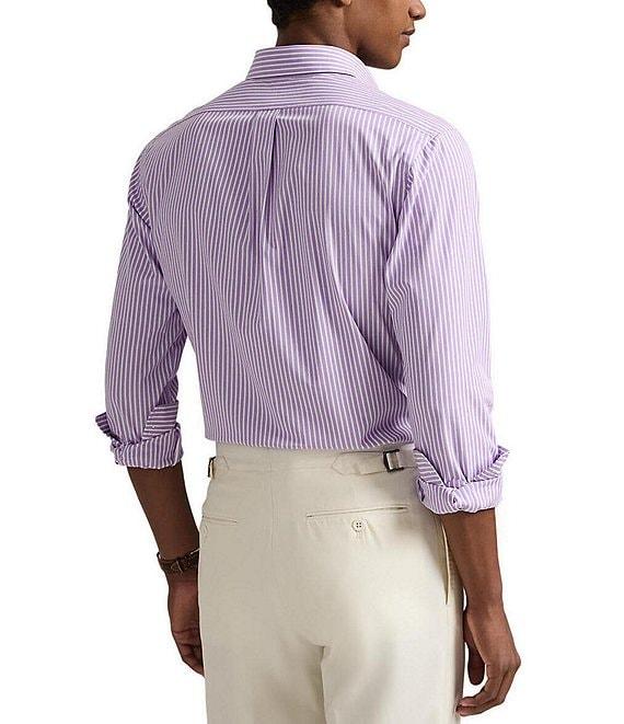 Polo Ralph Lauren Classic-Fit Stretch Stripe Poplin Long Sleeve Woven Shirt Product Image
