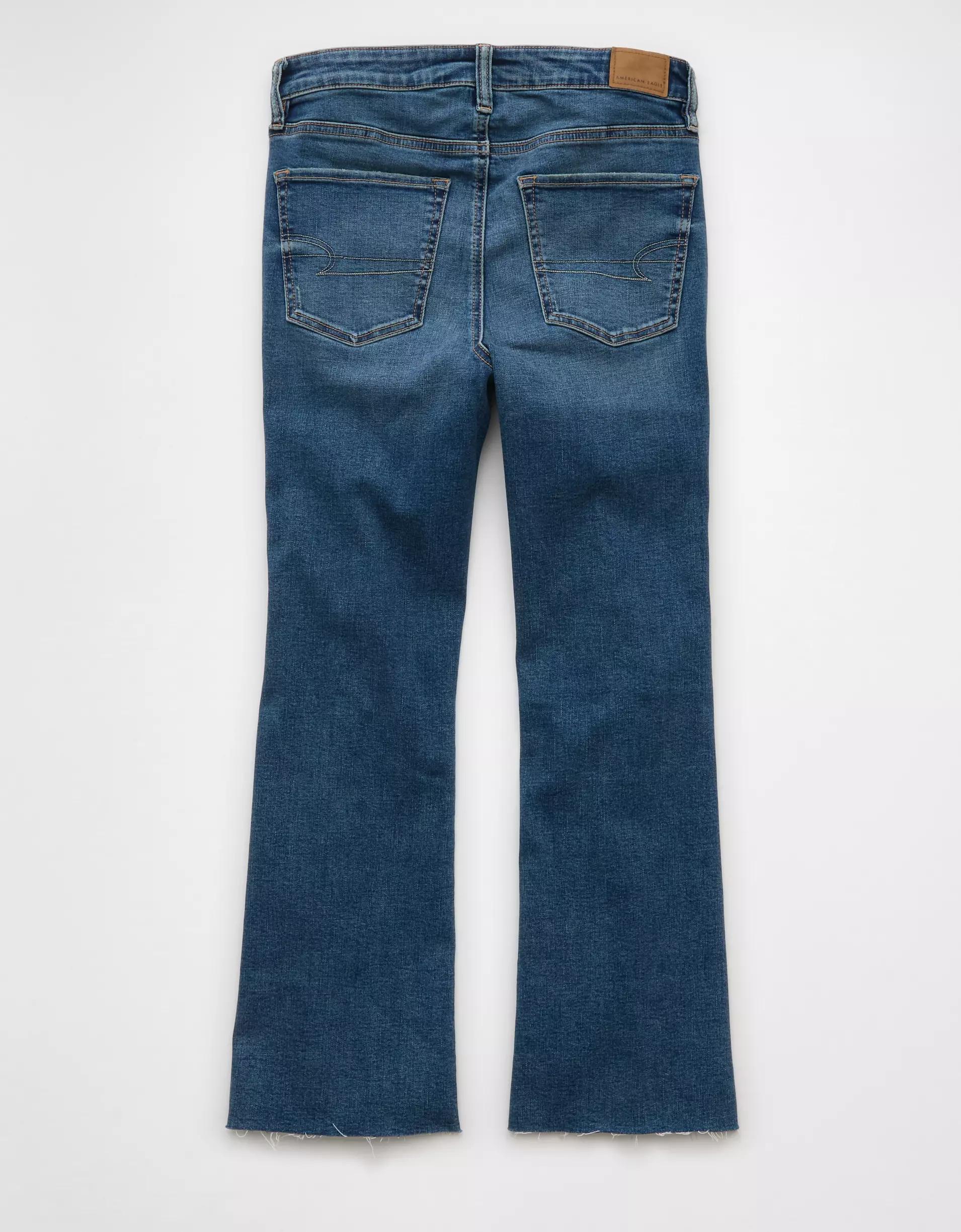 AE Next Level High-Waisted Kick Bootcut Crop Jean Product Image