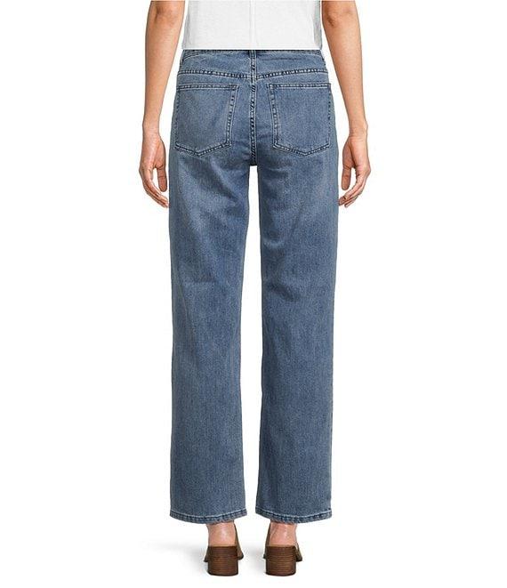 Reba Relaxed Straight Leg Distressed Denim Jeans Product Image