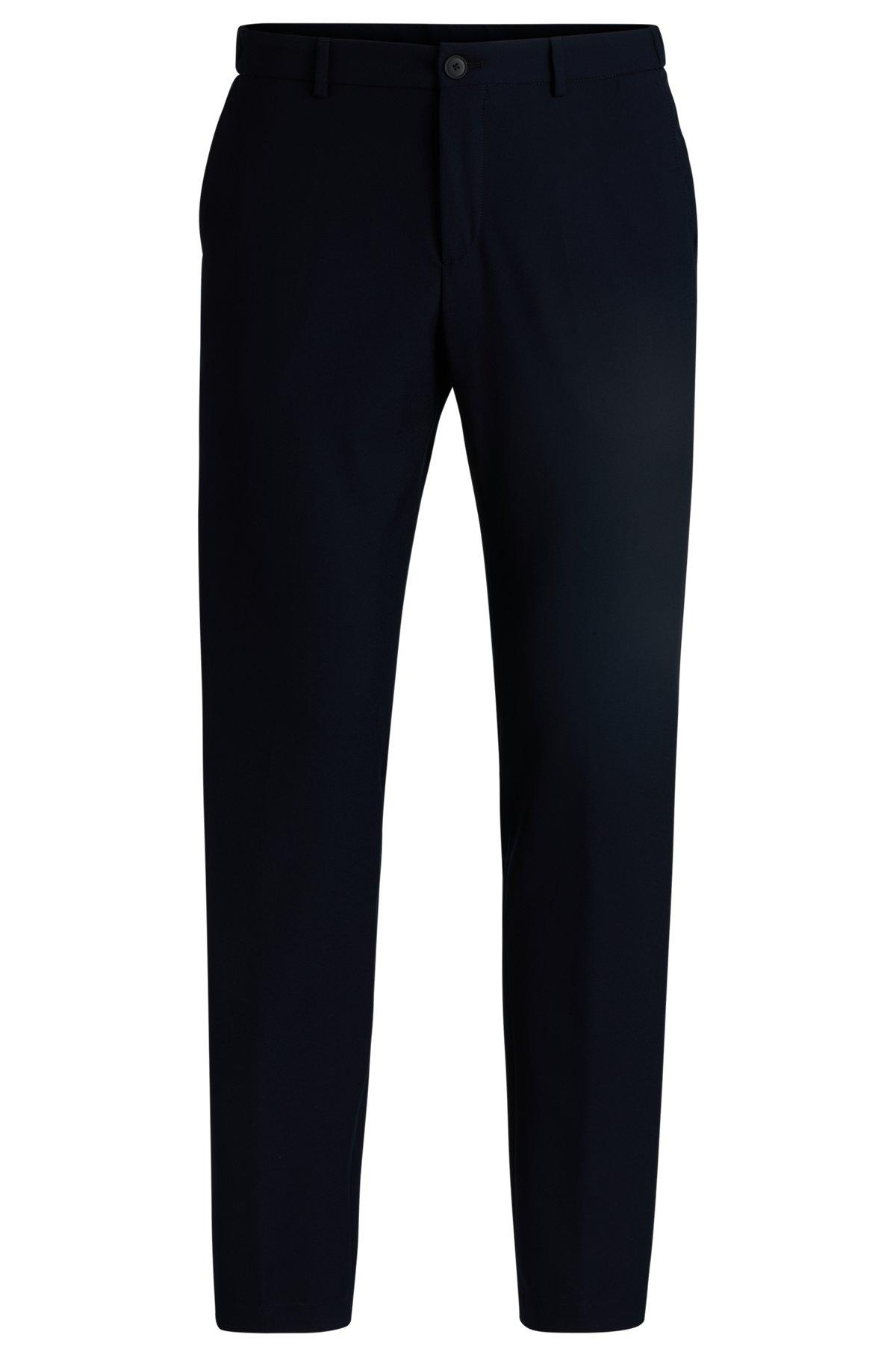 Slim-fit washable trousers in micro-patterned stretch fabric Product Image
