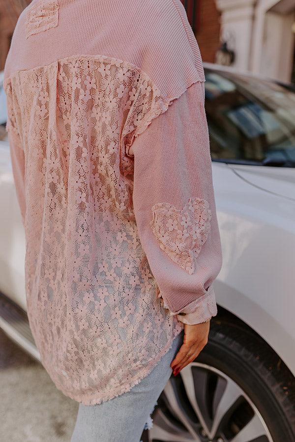 Lovely Views Waffle Knit Button Up Product Image