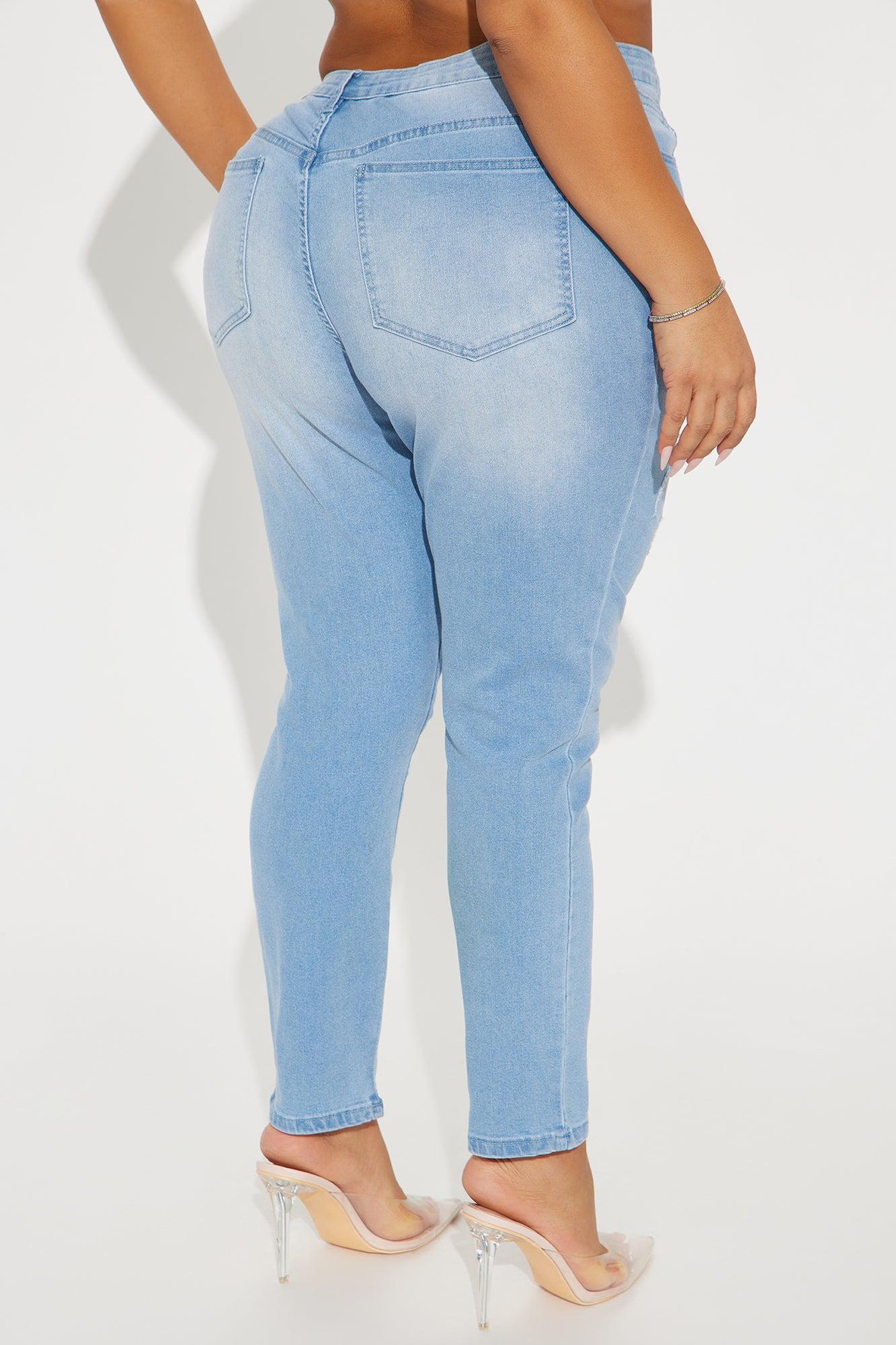 Call It Love Stretch Ripped Skinny Jeans - Light Wash Product Image