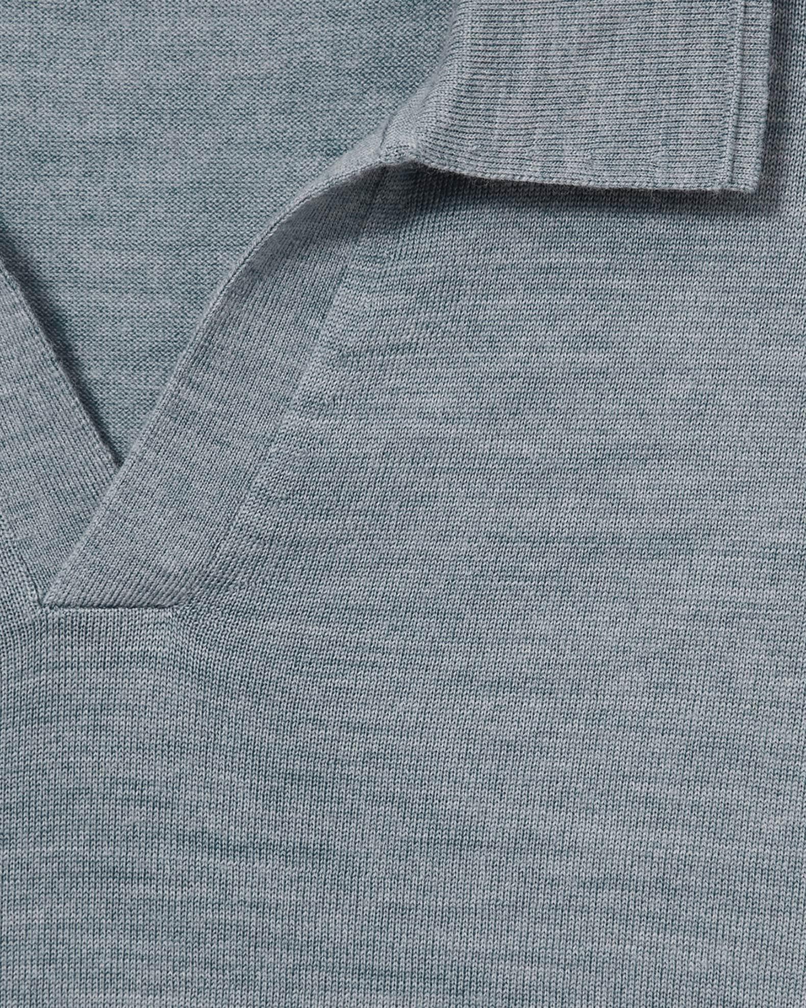 Men's Duchie Merino Wool Open Collar Polo Shirt Product Image