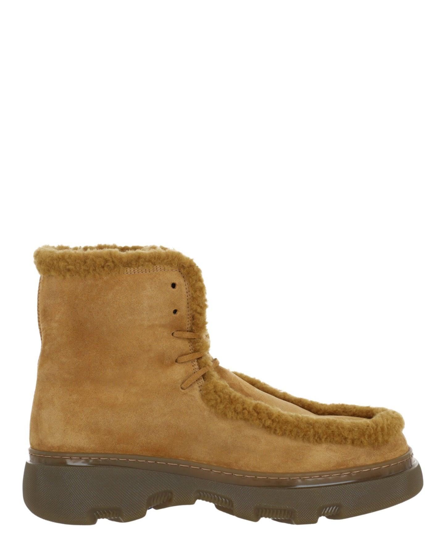 Burberry Creeper Shearling Boots Male Product Image