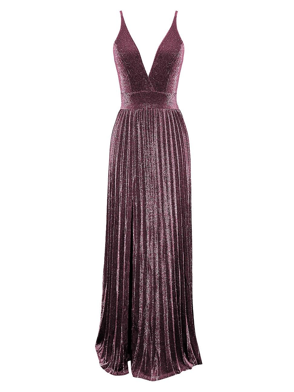 Womens Danea Pleated Fit & Flare Maxi Dress Product Image