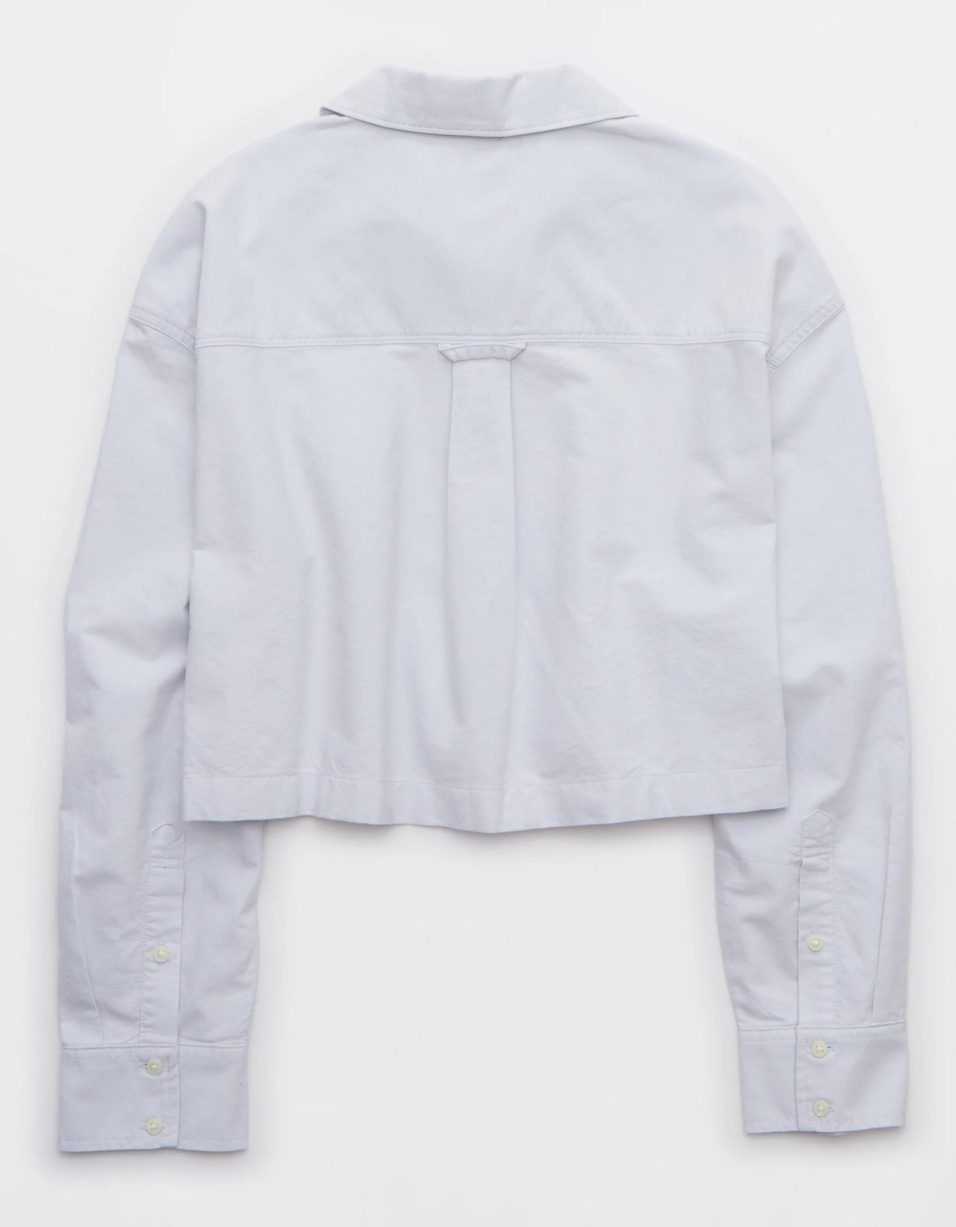 OFFLINE By Aerie Cropped Button Up Shirt Product Image