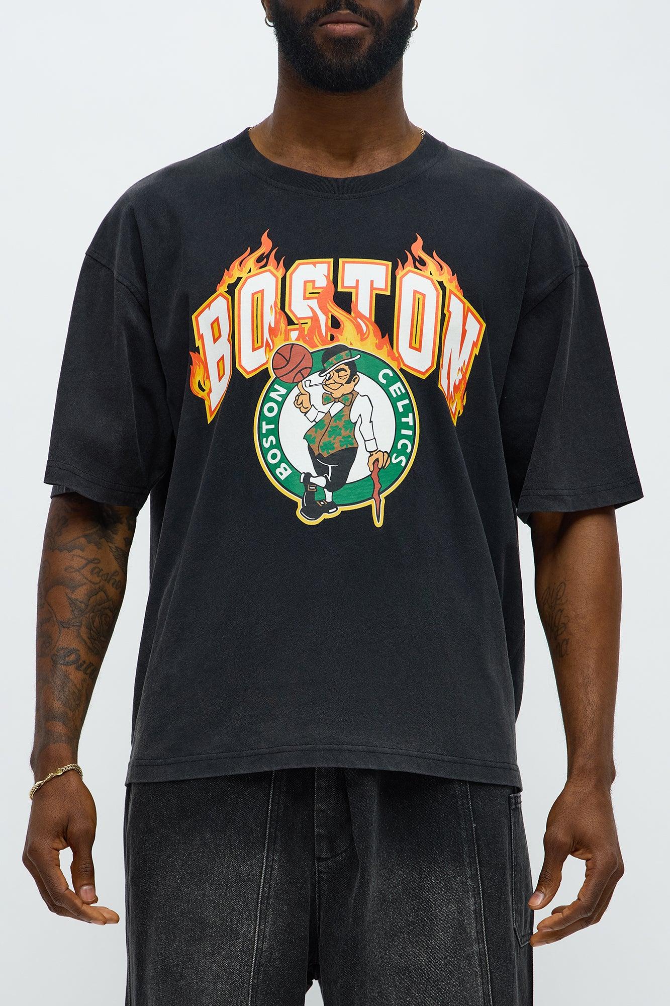 Celtics Slam Jam Oversized Short Sleeve Tee - Black Male Product Image