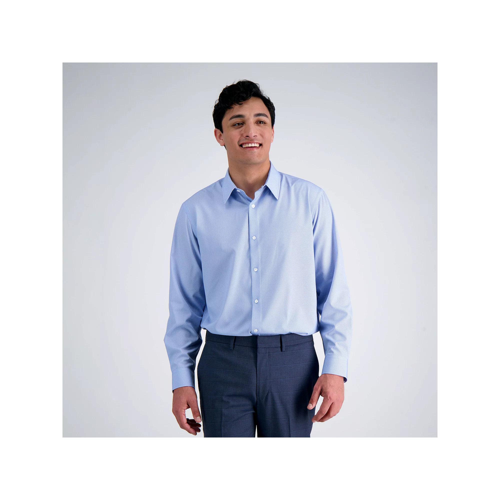 Men's Haggar® Smart Wash Classic Fit Patterned Dress Shirt,  Product Image