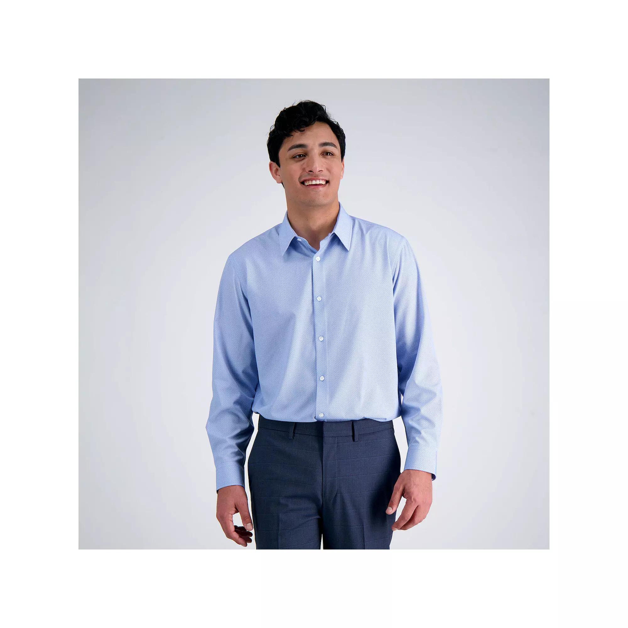 Men's Haggar® Smart Wash Classic Fit Patterned Dress Shirt,  Product Image