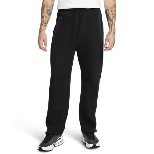 Nike Mens Nike Tech Fleece Open Hem Pants - Mens Black/Black Product Image
