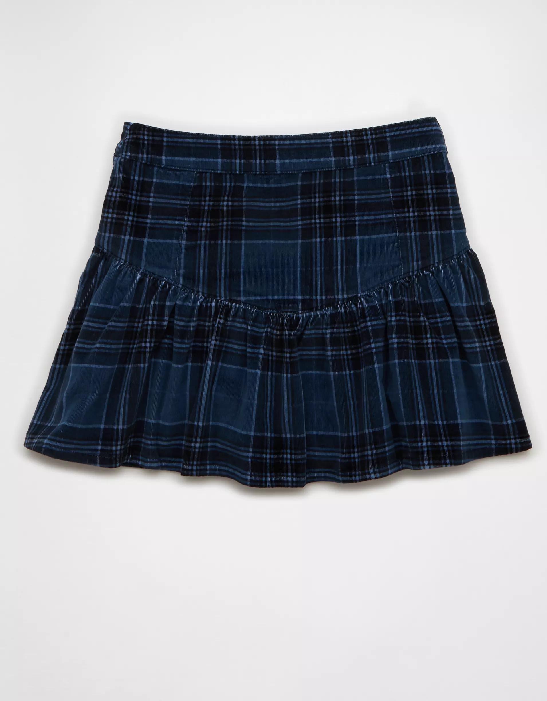 AE High-Waisted Drop-Waist Mini Skirt Product Image