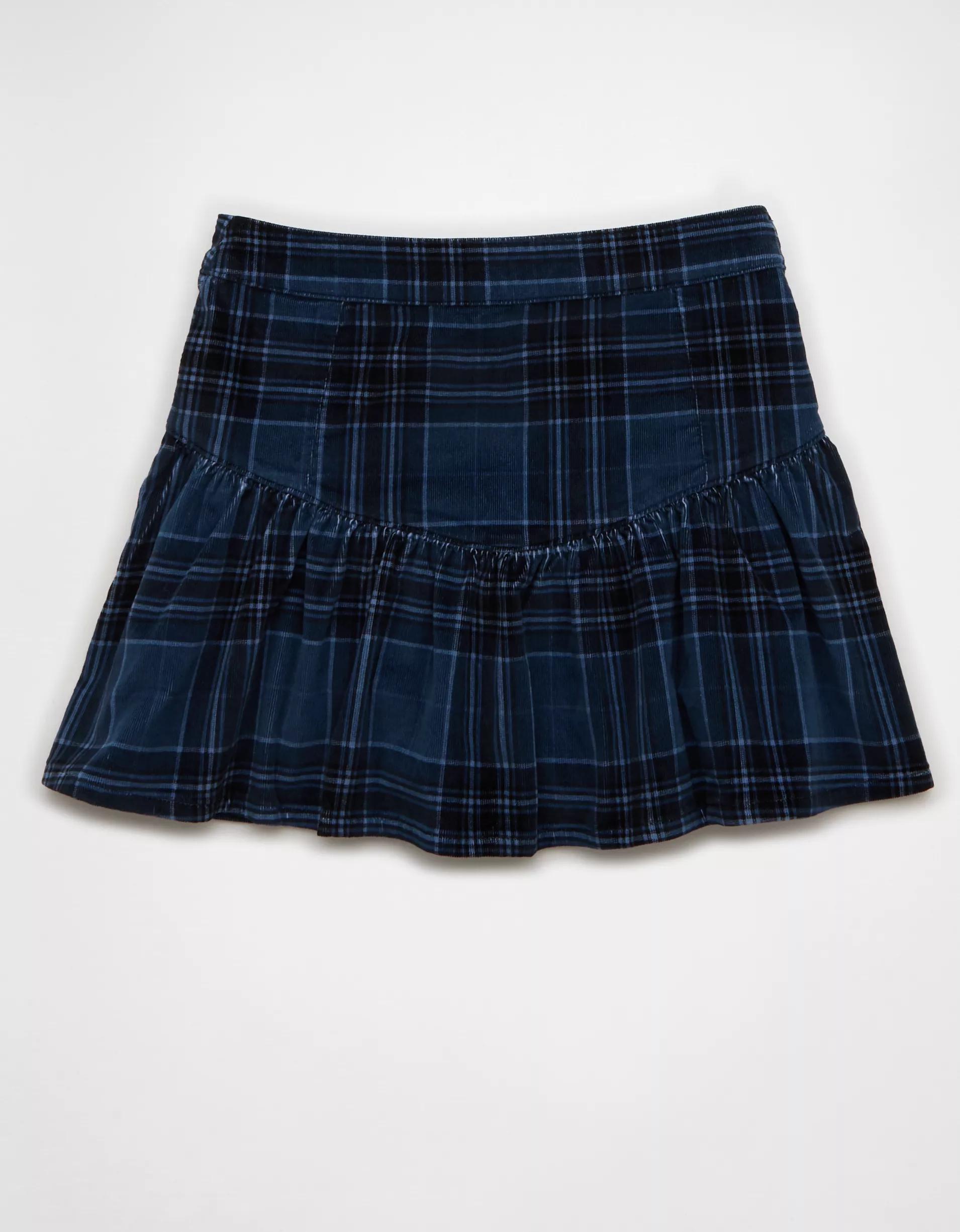 AE High-Waisted Drop-Waist Mini Skirt Product Image