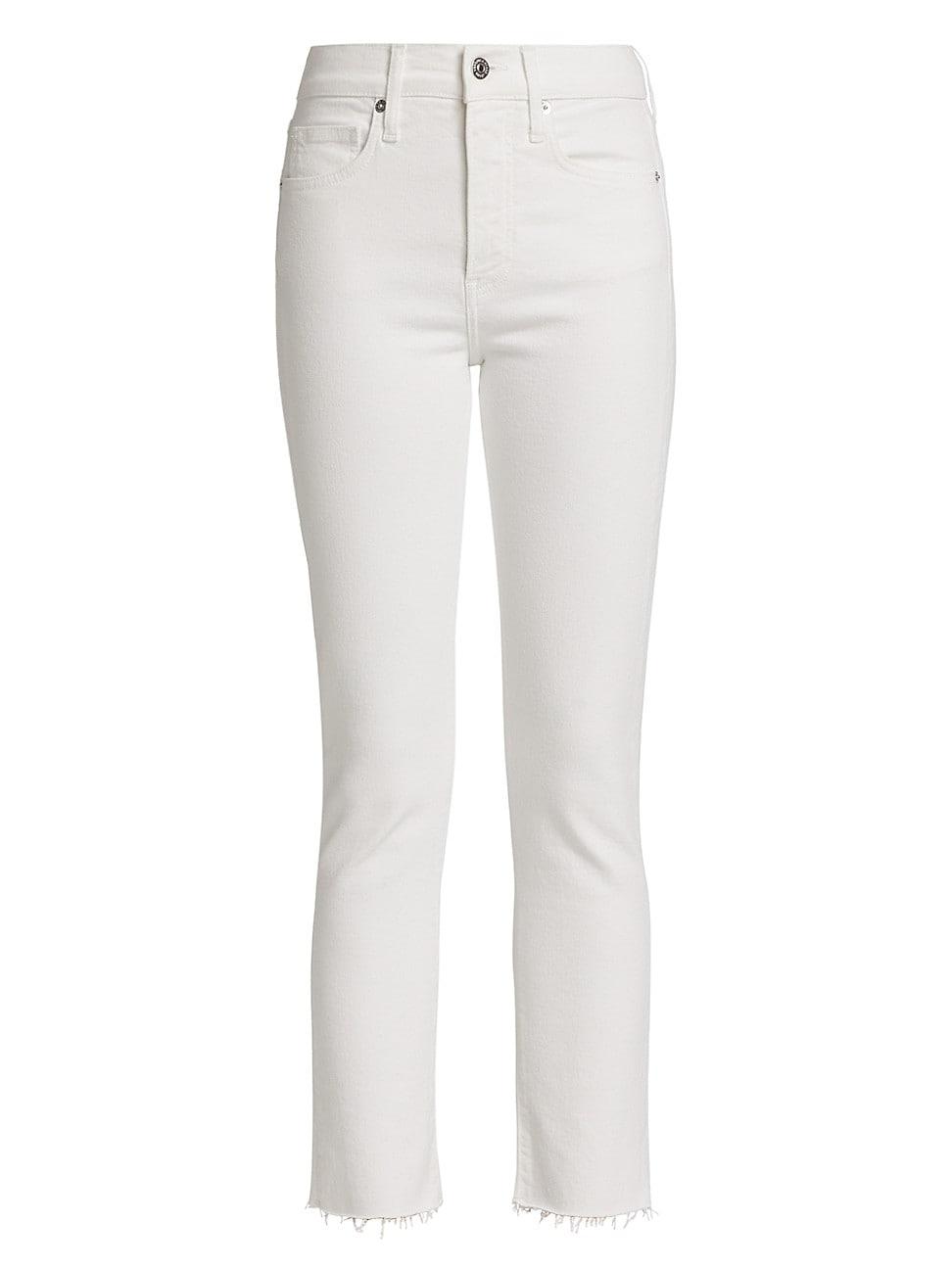 Womens Carly High-Rise Stretch Kick-Flare Crop Jeans Product Image