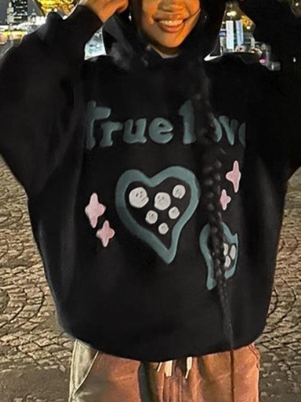 Interesting Print Oversized Hoodie Product Image